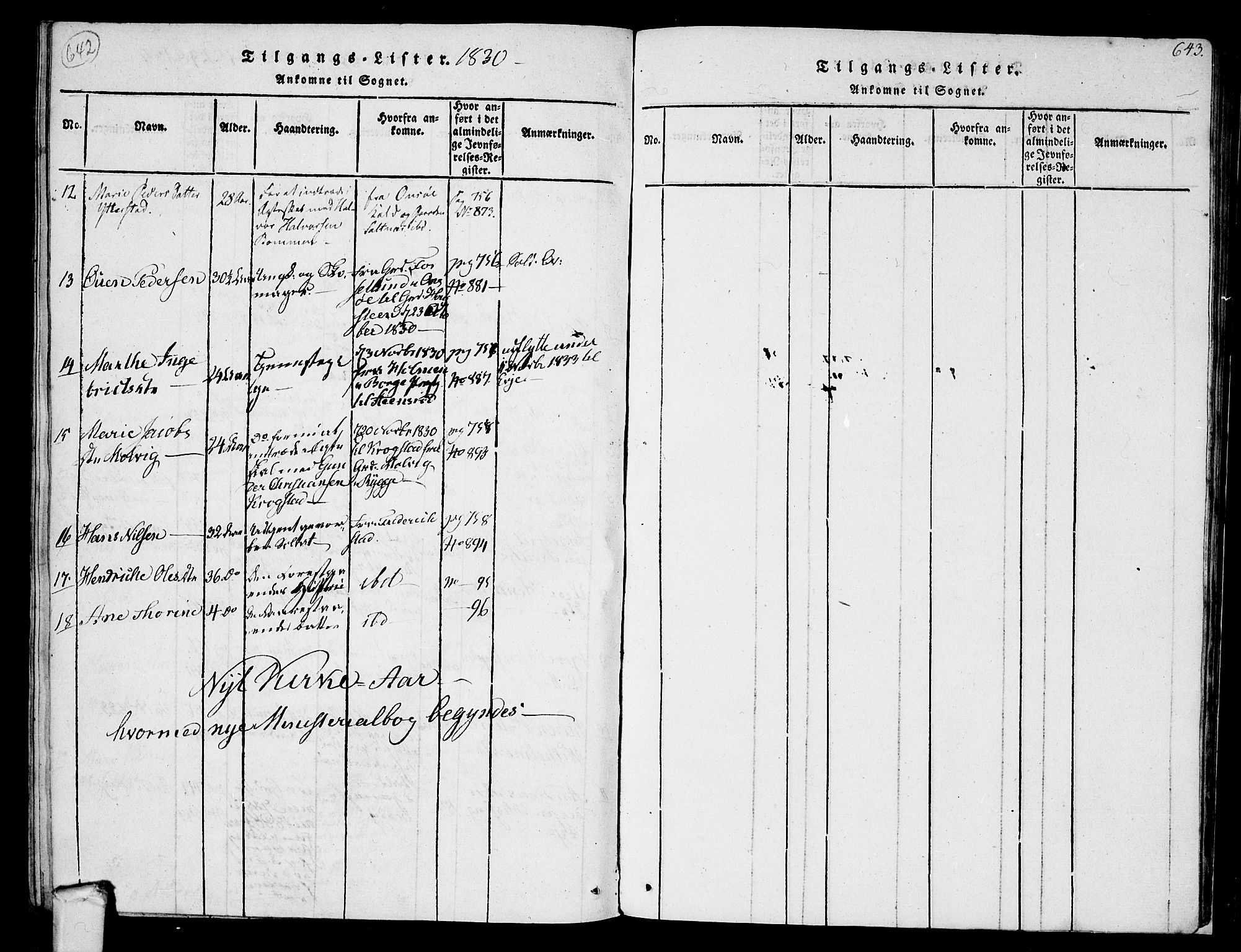 Råde prestekontor kirkebøker, SAO/A-2009/F/Fa/L0004: Parish register (official) no. 4, 1814-1830, p. 642-643