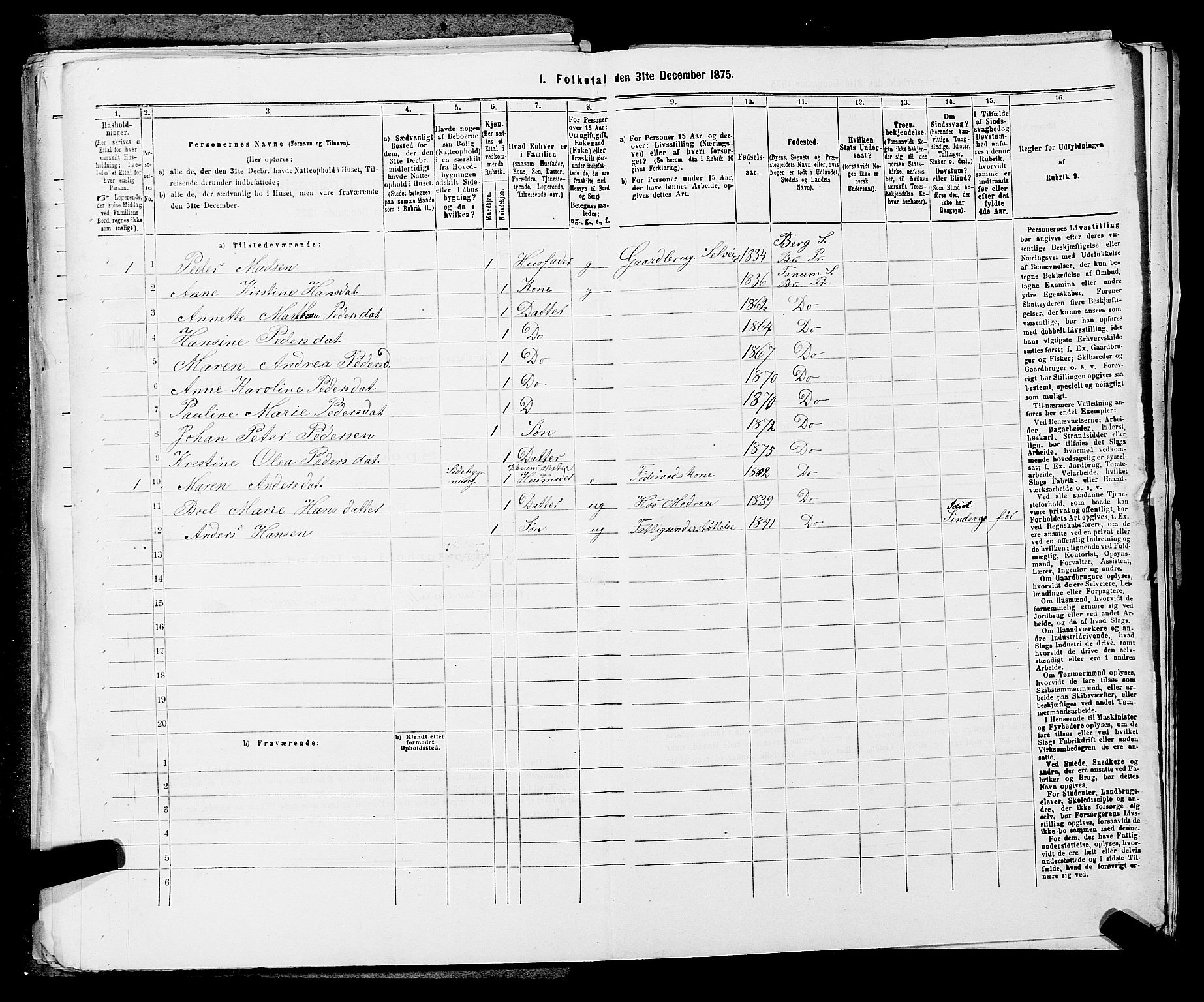 SAKO, 1875 census for 0726P Brunlanes, 1875, p. 764