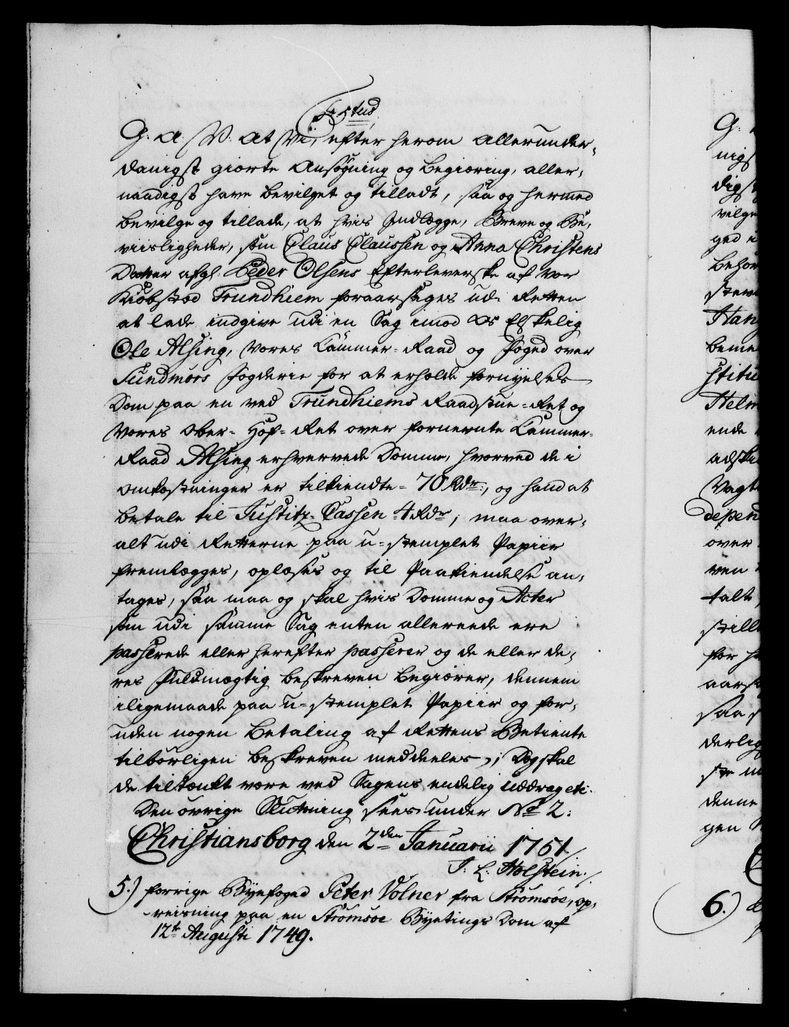 Danske Kanselli 1572-1799, AV/RA-EA-3023/F/Fc/Fca/Fcaa/L0037: Norske registre, 1751-1752, p. 3b