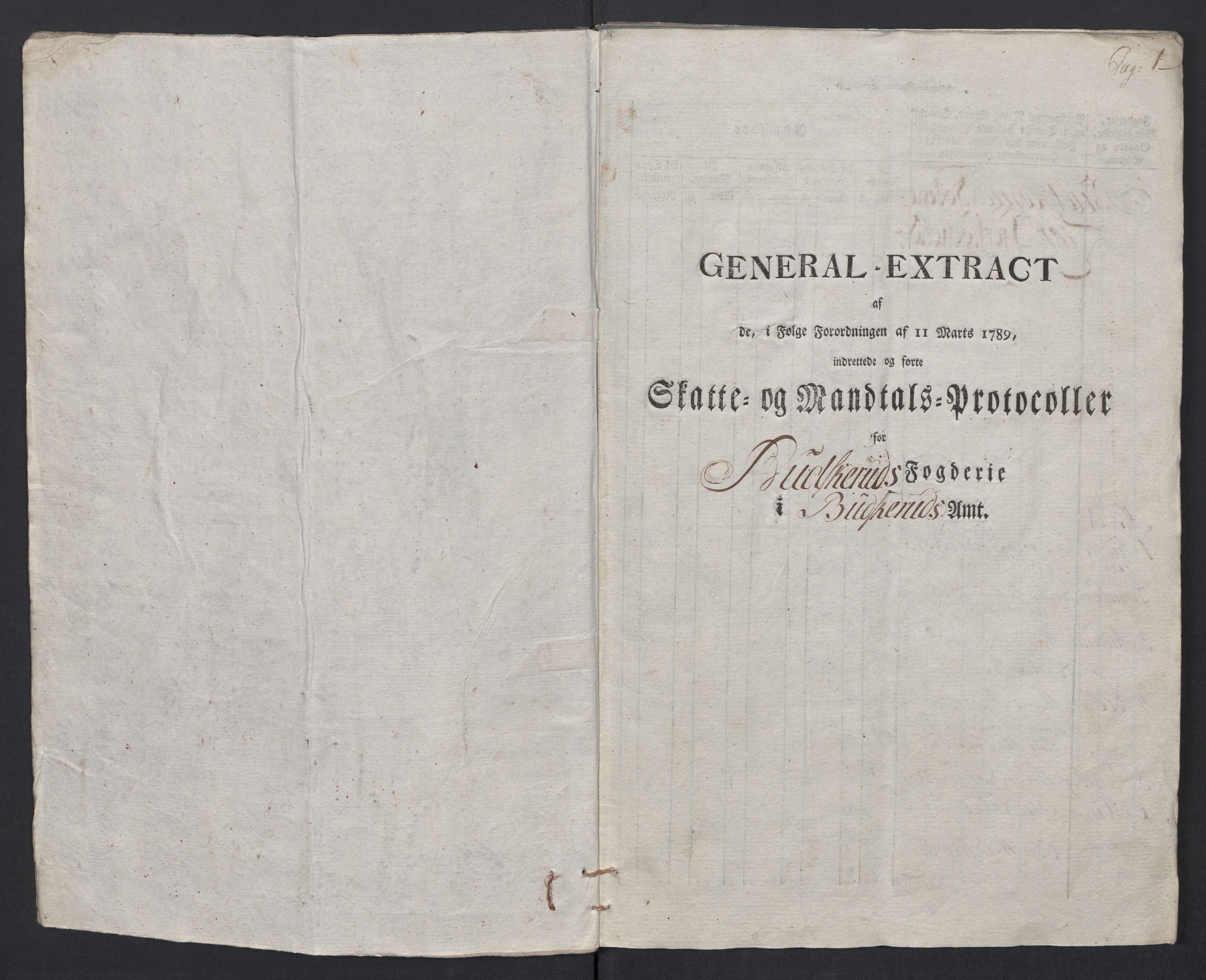 Rentekammeret inntil 1814, Reviderte regnskaper, Mindre regnskaper, RA/EA-4068/Rf/Rfe/L0004: Bragernes. Buskerud fogderi, 1789, p. 163