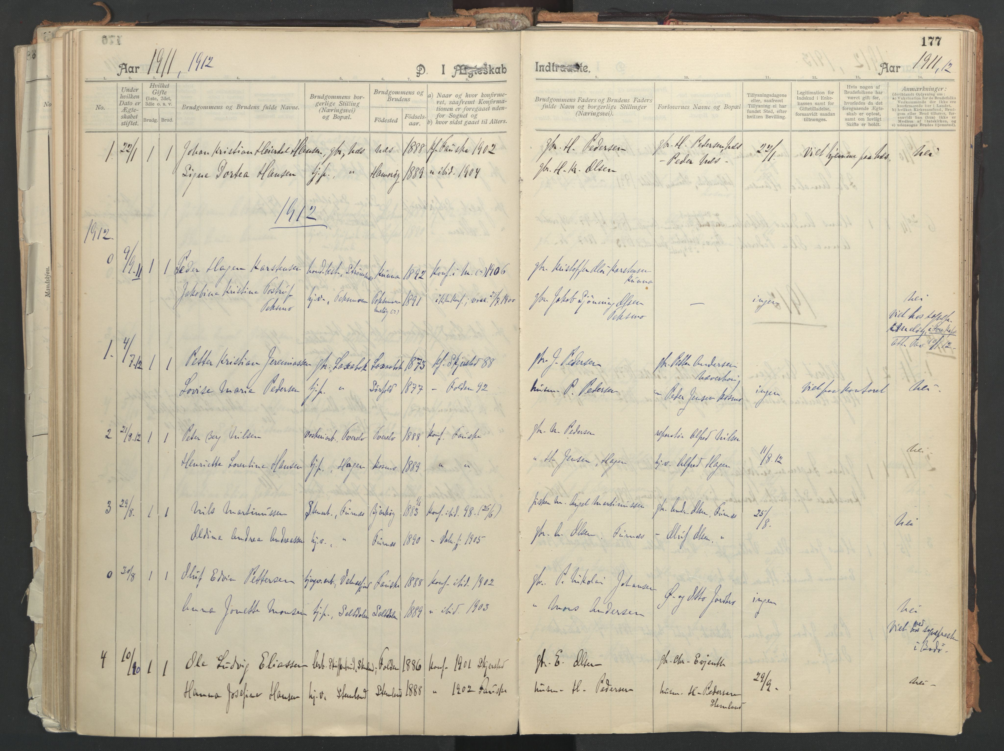 Ministerialprotokoller, klokkerbøker og fødselsregistre - Nordland, AV/SAT-A-1459/851/L0724: Parish register (official) no. 851A01, 1901-1922, p. 177