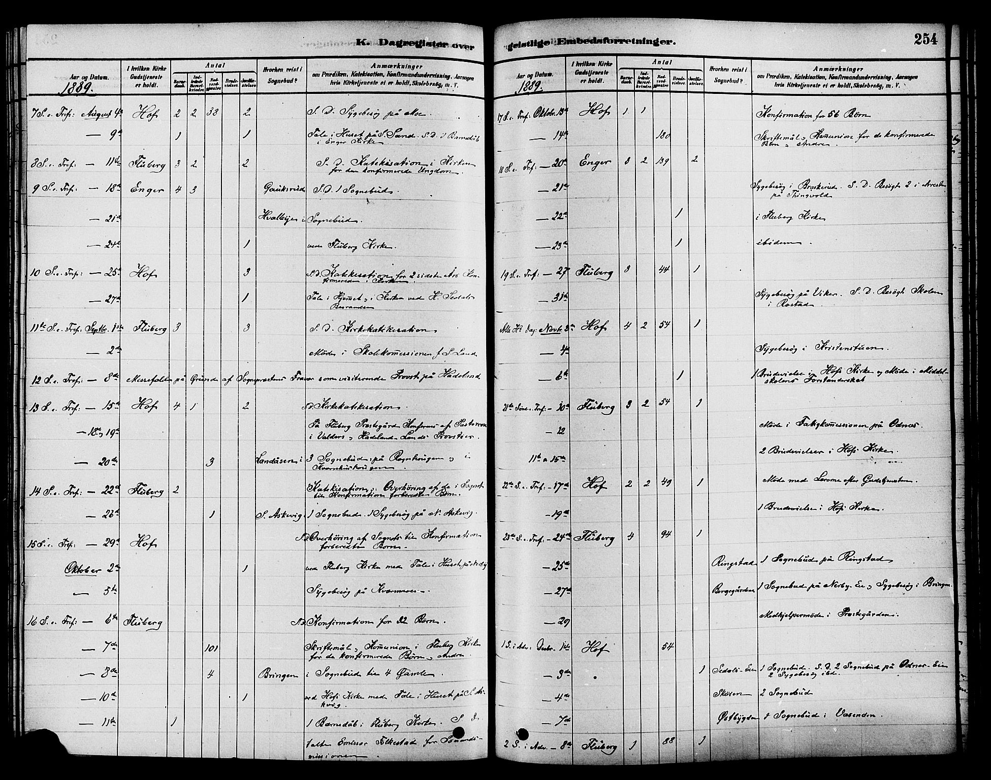 Søndre Land prestekontor, SAH/PREST-122/K/L0002: Parish register (official) no. 2, 1878-1894, p. 254
