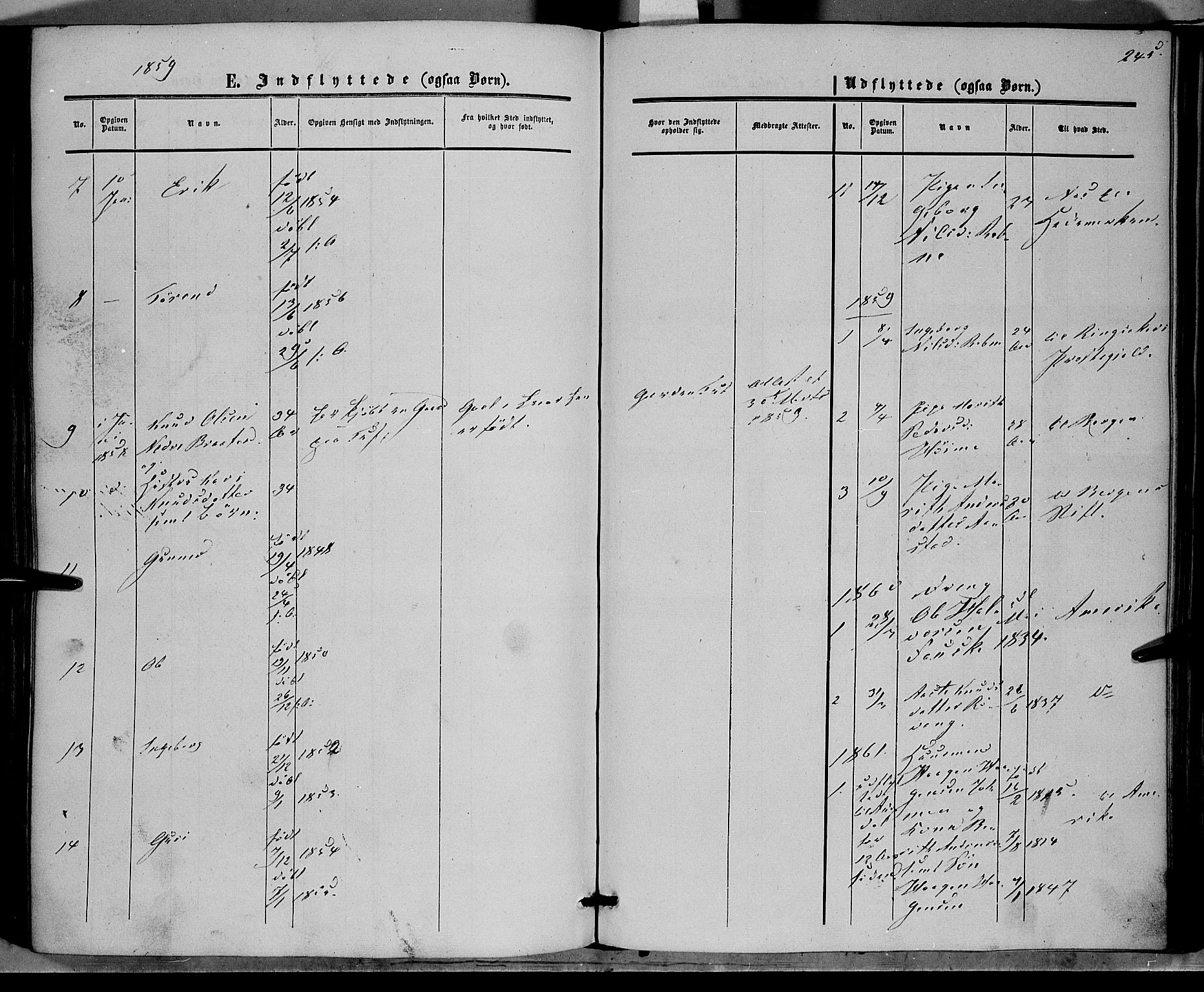 Vestre Slidre prestekontor, SAH/PREST-136/H/Ha/Haa/L0002: Parish register (official) no. 2, 1856-1864, p. 245
