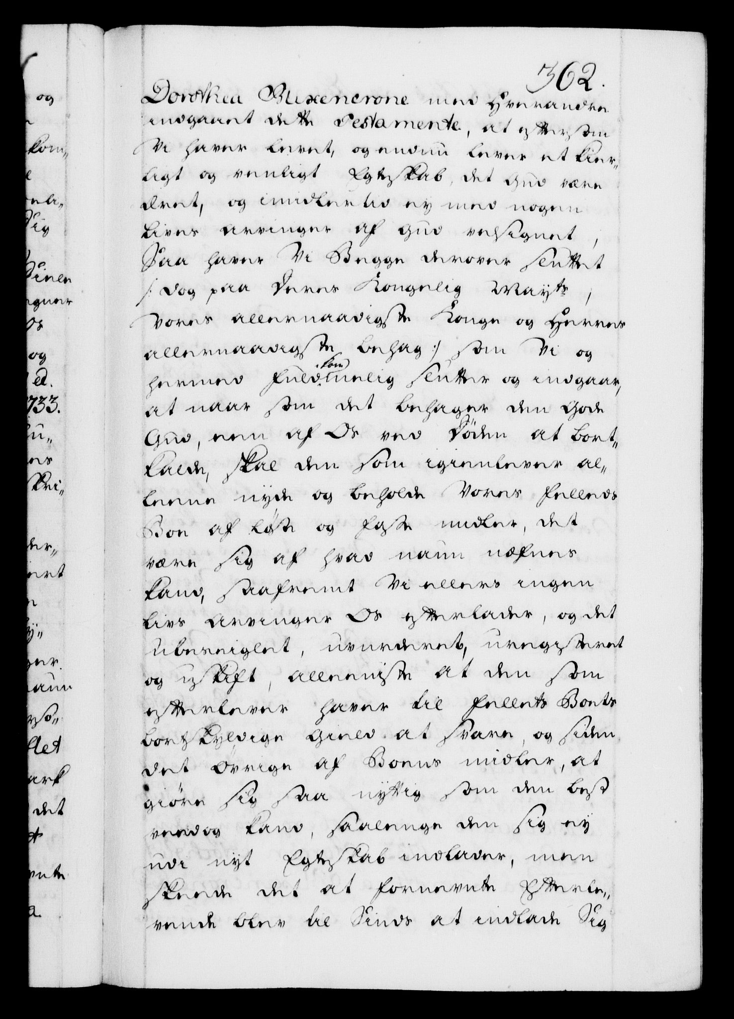 Danske Kanselli 1572-1799, AV/RA-EA-3023/F/Fc/Fca/Fcaa/L0028: Norske registre, 1733-1734, p. 362a