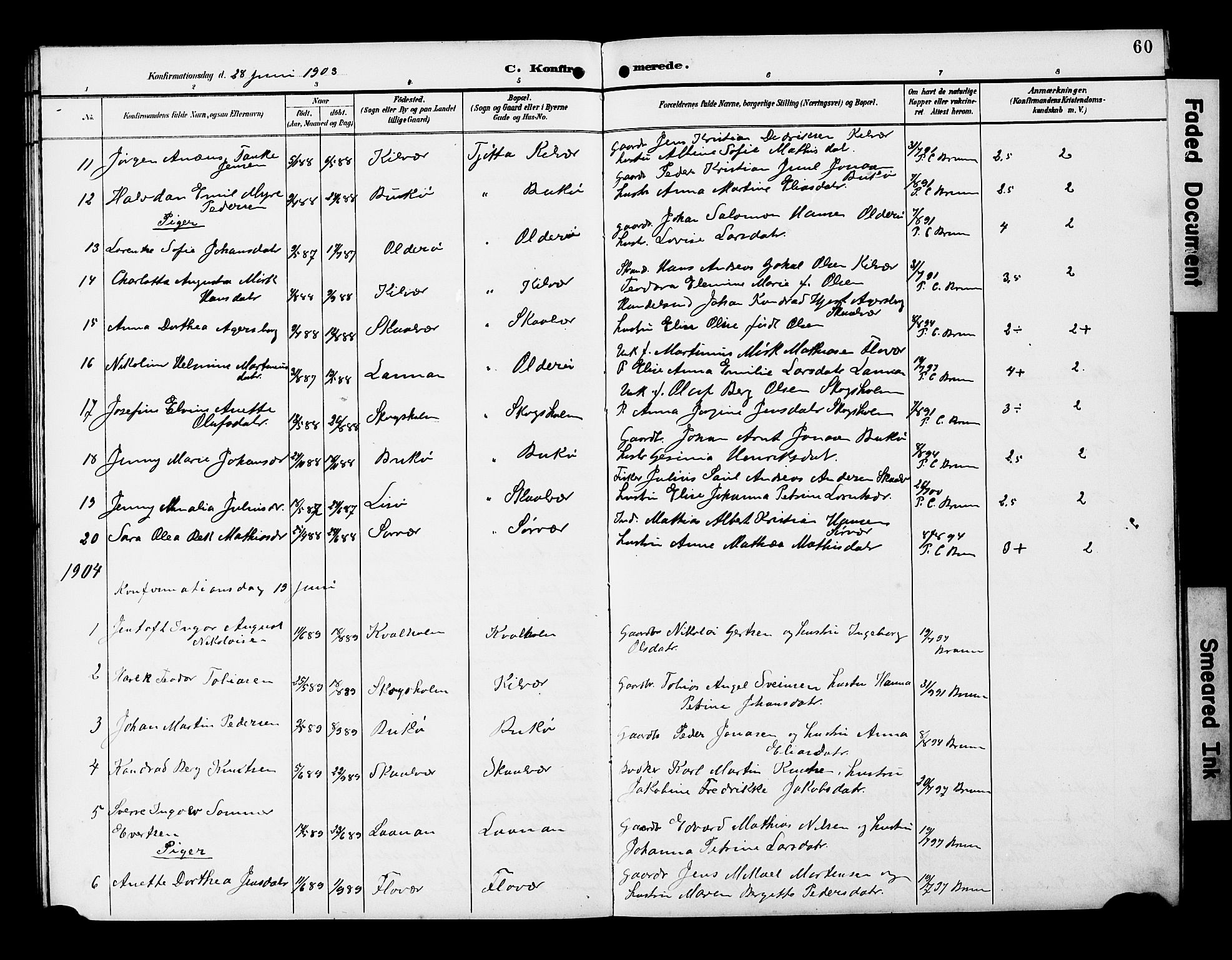 Ministerialprotokoller, klokkerbøker og fødselsregistre - Nordland, SAT/A-1459/818/L0273: Parish register (copy) no. 818C01, 1893-1928, p. 60