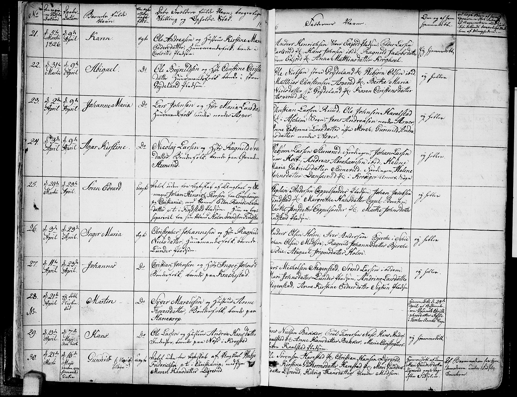 Kråkstad prestekontor Kirkebøker, AV/SAO-A-10125a/F/Fa/L0004: Parish register (official) no. I 4, 1825-1837, p. 8