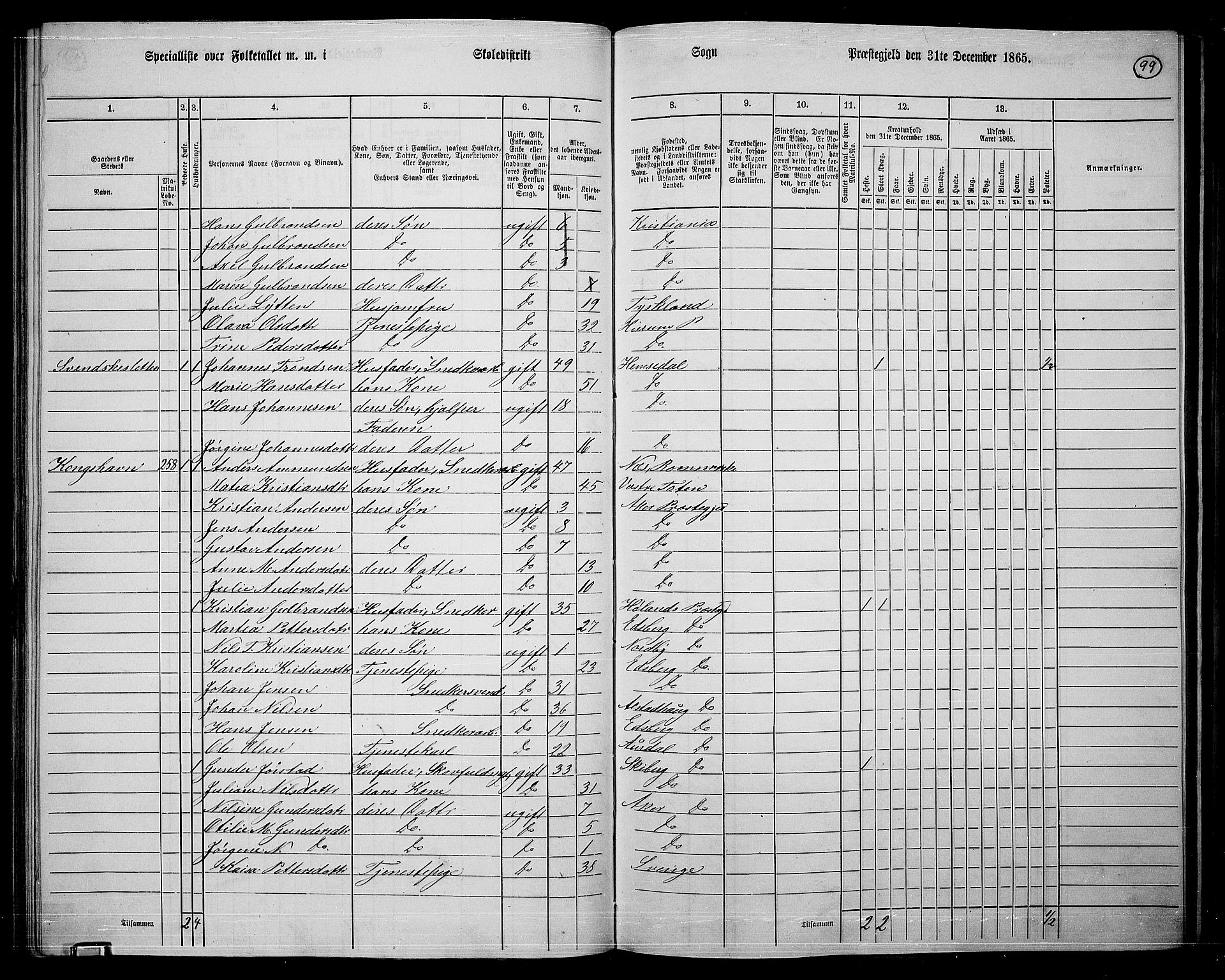 RA, 1865 census for Østre Aker, 1865, p. 323