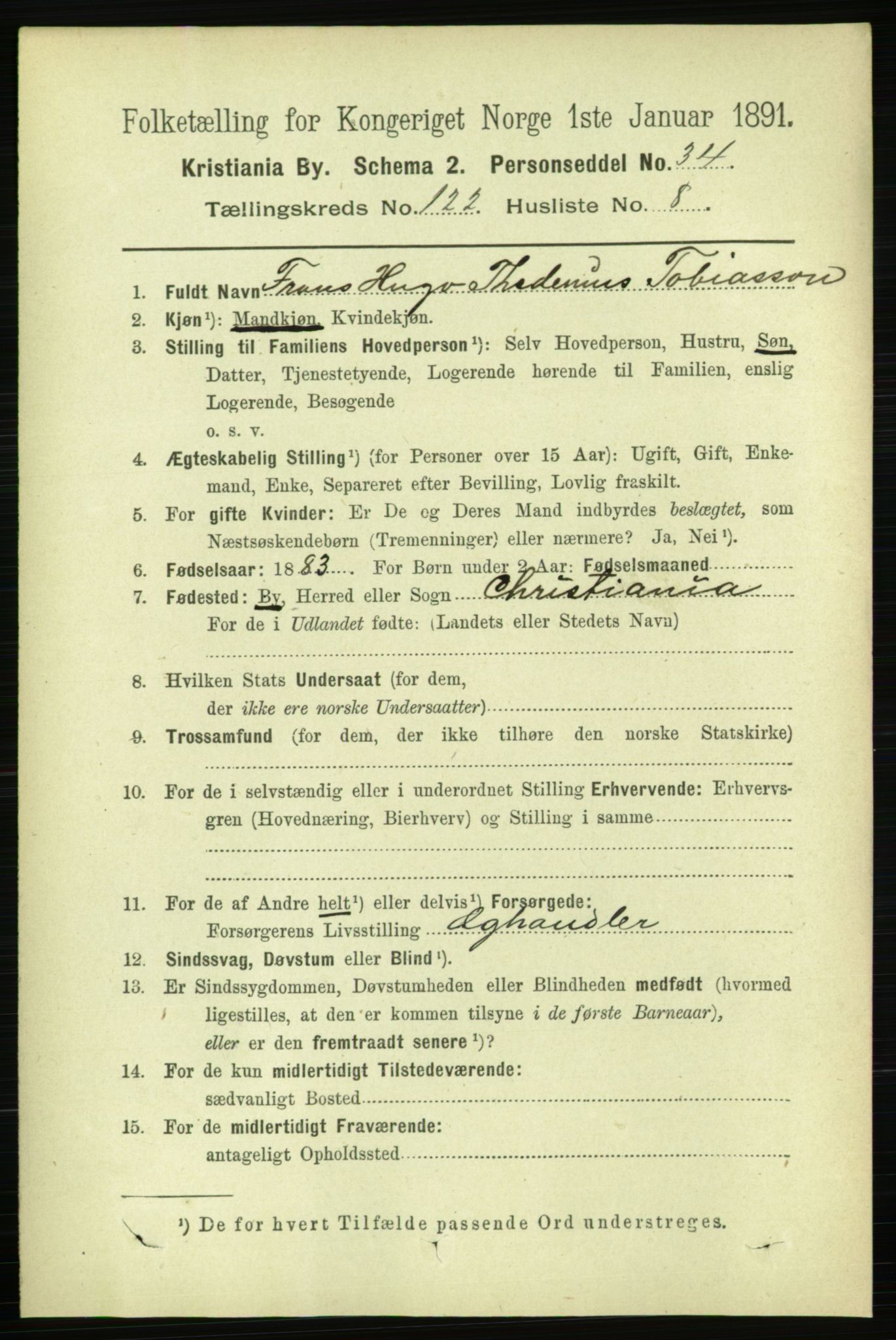 RA, 1891 census for 0301 Kristiania, 1891, p. 64971