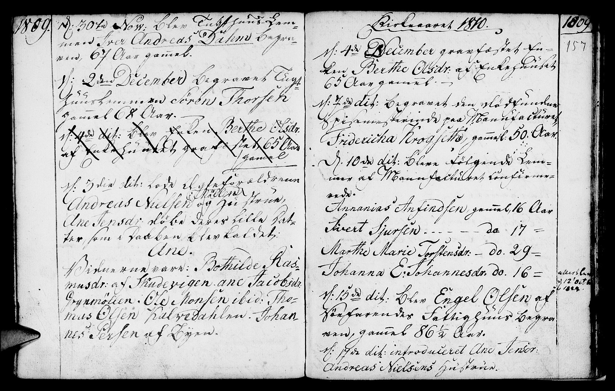 St. Jørgens hospital og Årstad sokneprestembete, SAB/A-99934: Parish register (official) no. A 2, 1766-1814, p. 157
