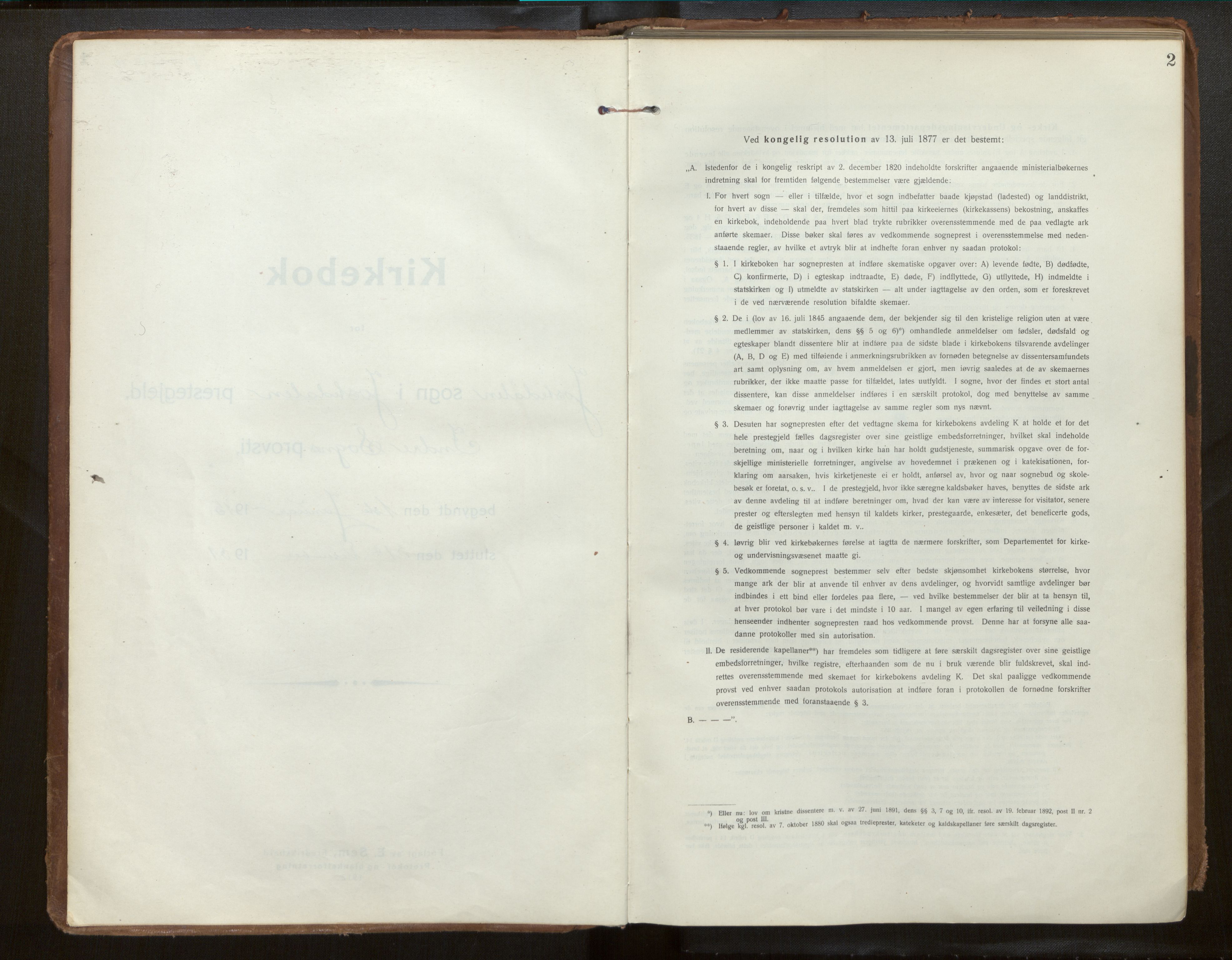 Jostedal sokneprestembete, SAB/A-80601/H/Haa/Haab/L0002: Parish register (official) no. B 2, 1915-1931, p. 2