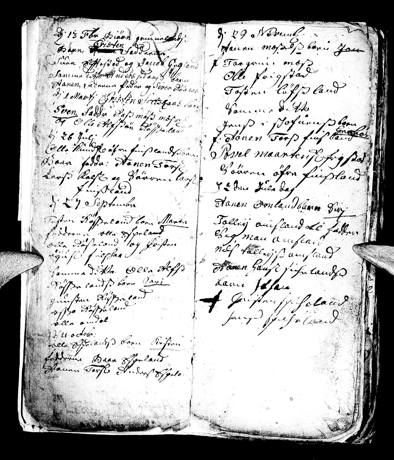 Bjelland sokneprestkontor, SAK/1111-0005/F/Fb/Fbb/L0001: Parish register (copy) no. B 1, 1732-1782, p. 4