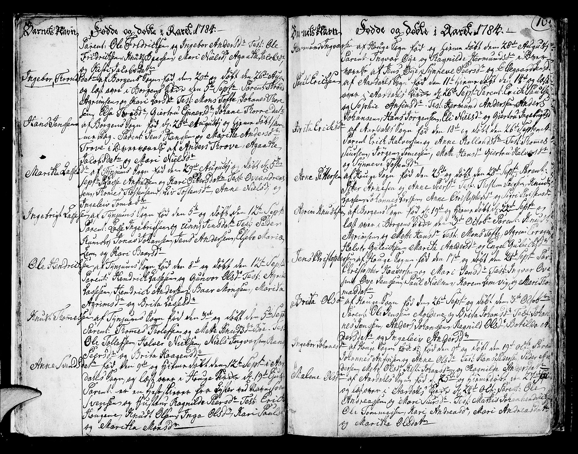 Lærdal sokneprestembete, SAB/A-81201: Parish register (official) no. A 3, 1783-1804, p. 10