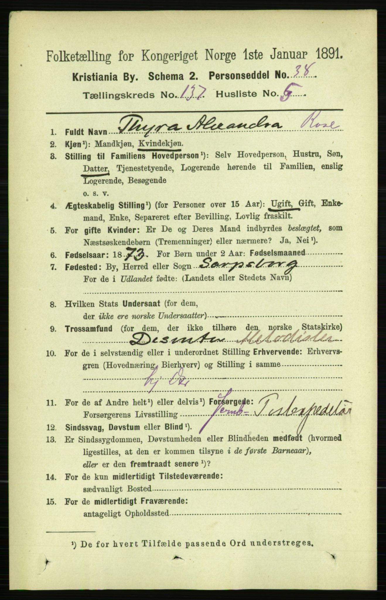 RA, 1891 census for 0301 Kristiania, 1891, p. 76436