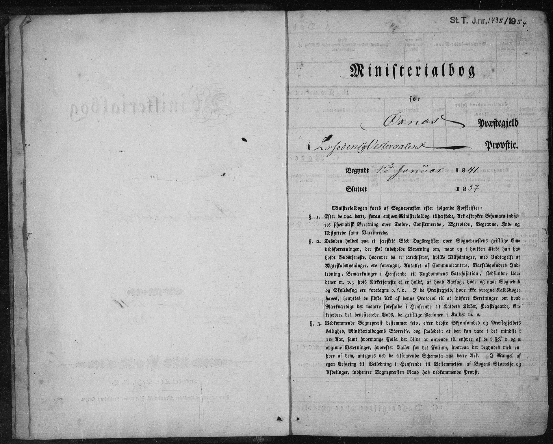 Ministerialprotokoller, klokkerbøker og fødselsregistre - Nordland, AV/SAT-A-1459/893/L1332: Parish register (official) no. 893A05, 1841-1858