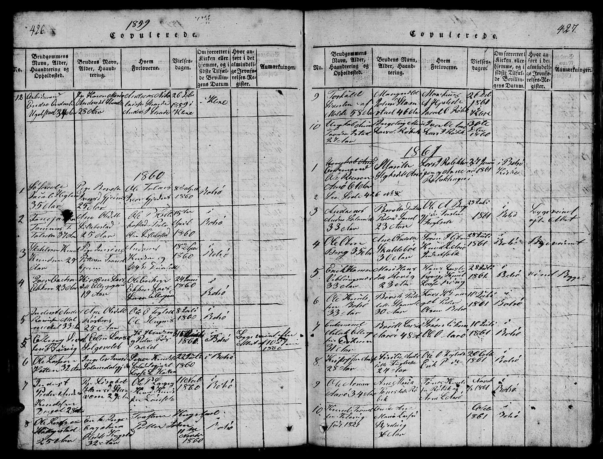 Ministerialprotokoller, klokkerbøker og fødselsregistre - Møre og Romsdal, SAT/A-1454/555/L0665: Parish register (copy) no. 555C01, 1818-1868, p. 426-427