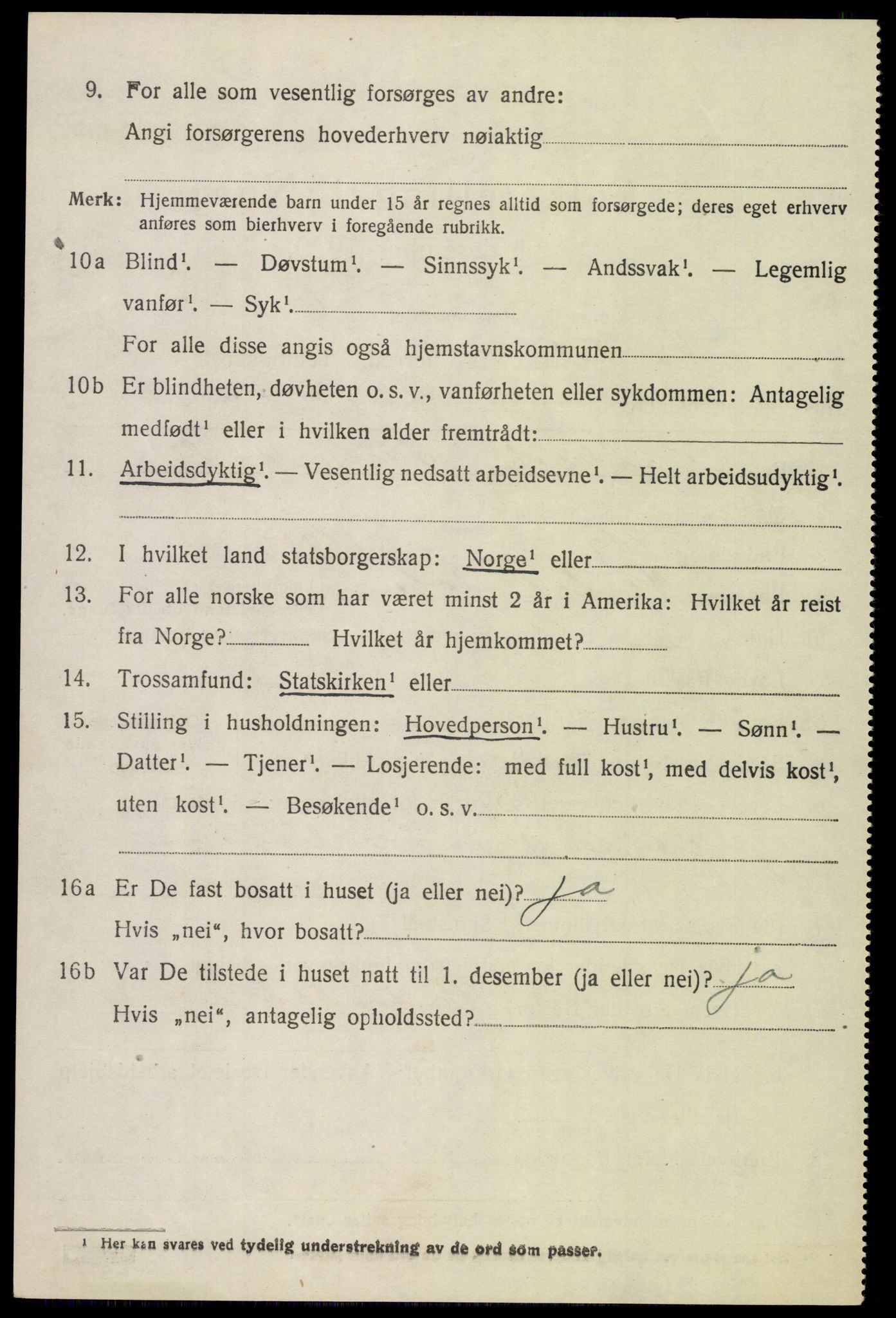 SAH, 1920 census for Vardal, 1920, p. 6454