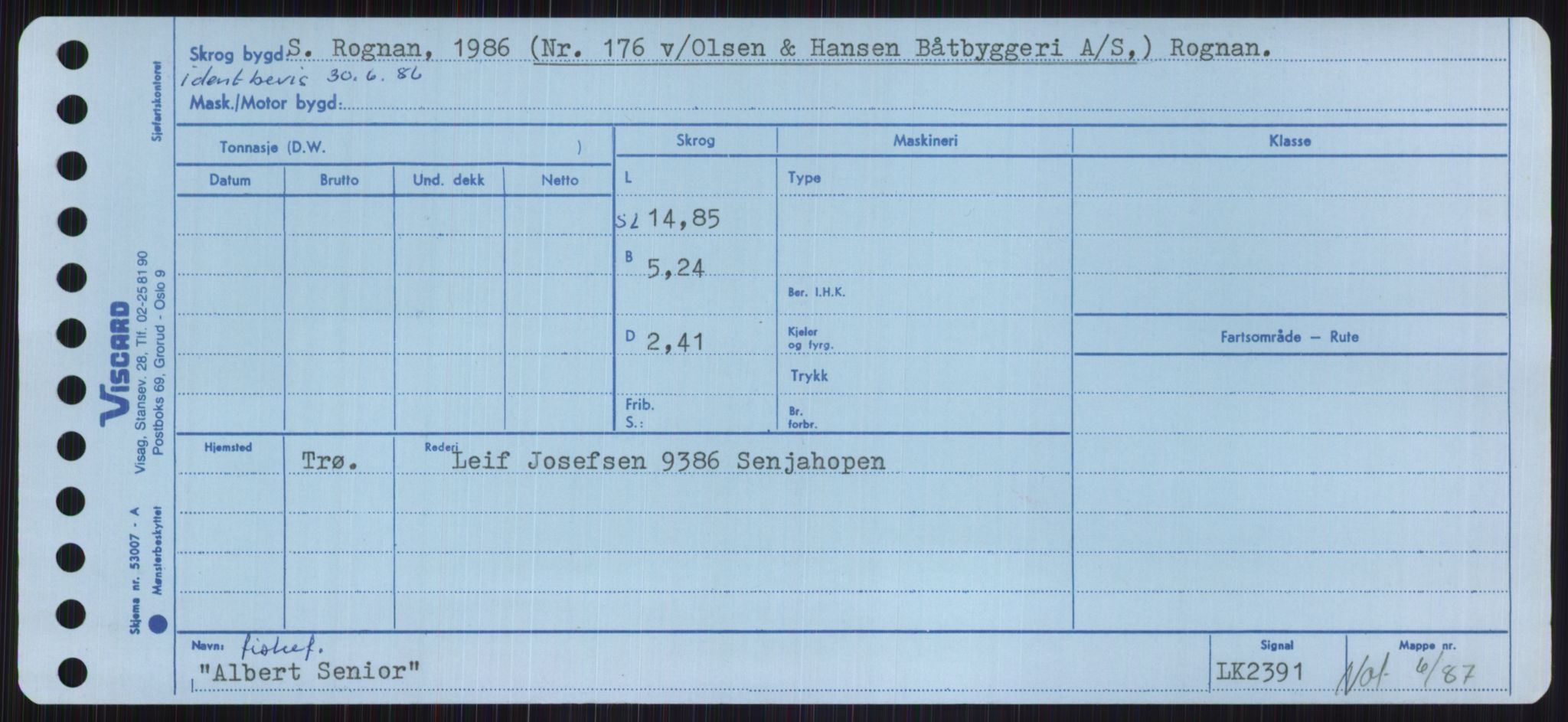 Sjøfartsdirektoratet med forløpere, Skipsmålingen, RA/S-1627/H/Ha/L0001/0001: Fartøy, A-Eig / Fartøy A-Bjøn, p. 75