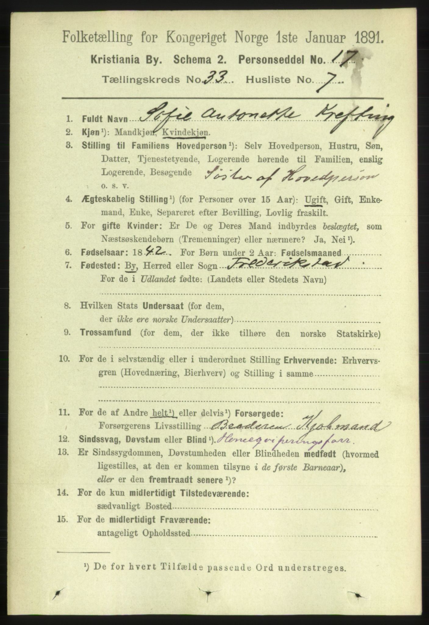 RA, 1891 census for 0301 Kristiania, 1891, p. 17784