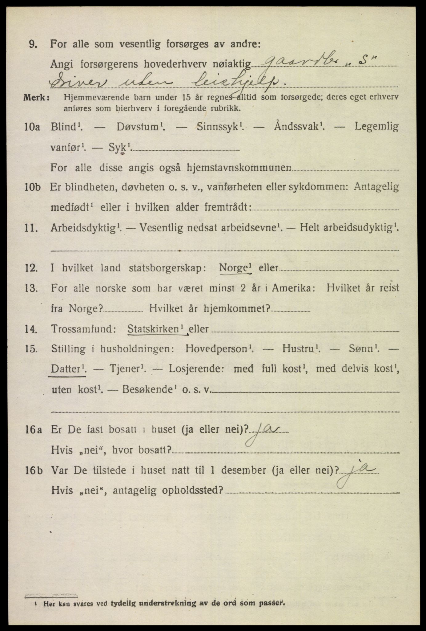 SAK, 1920 census for Herad, 1920, p. 1797