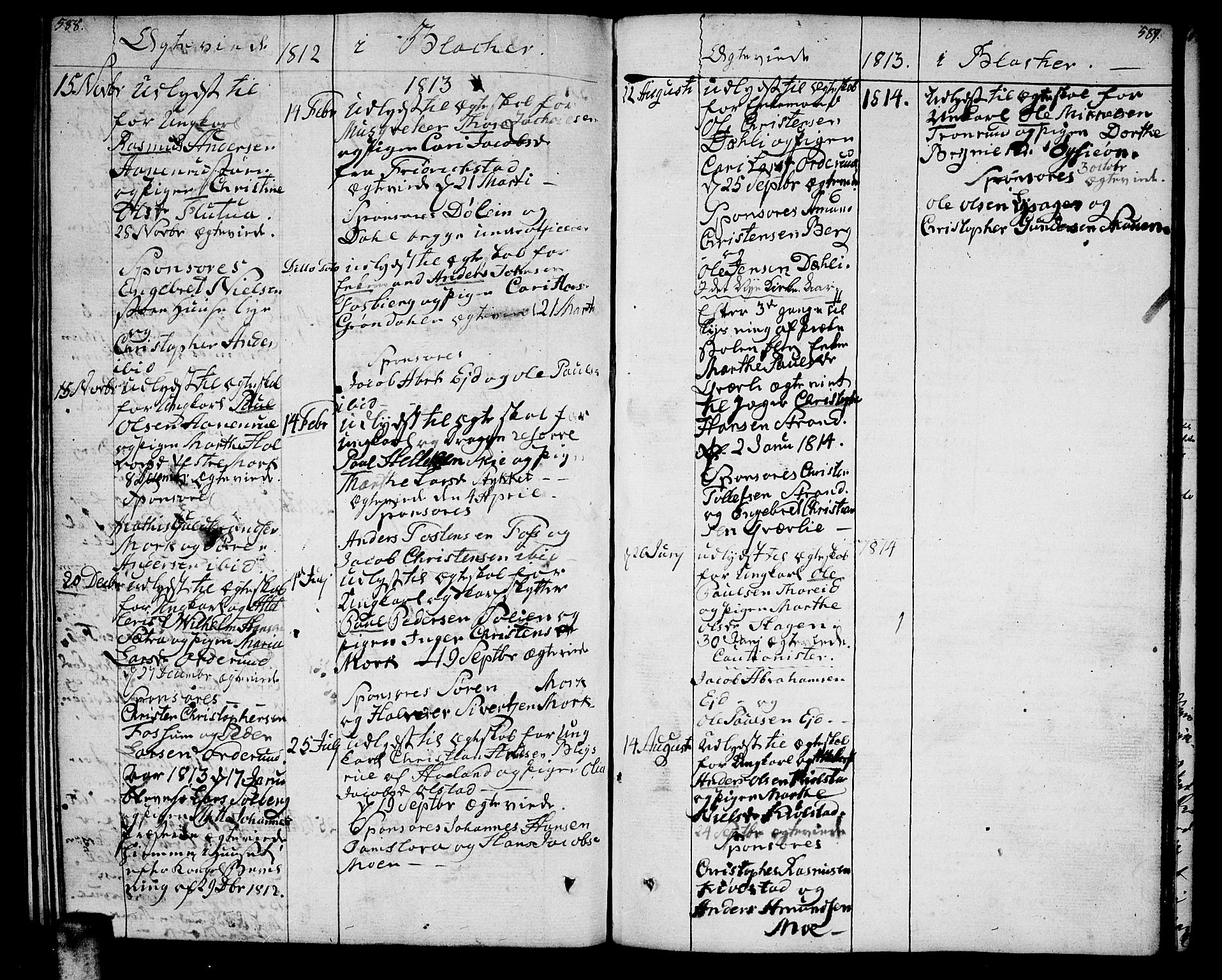 Aurskog prestekontor Kirkebøker, AV/SAO-A-10304a/F/Fa/L0004: Parish register (official) no. I 4, 1807-1814, p. 588-589