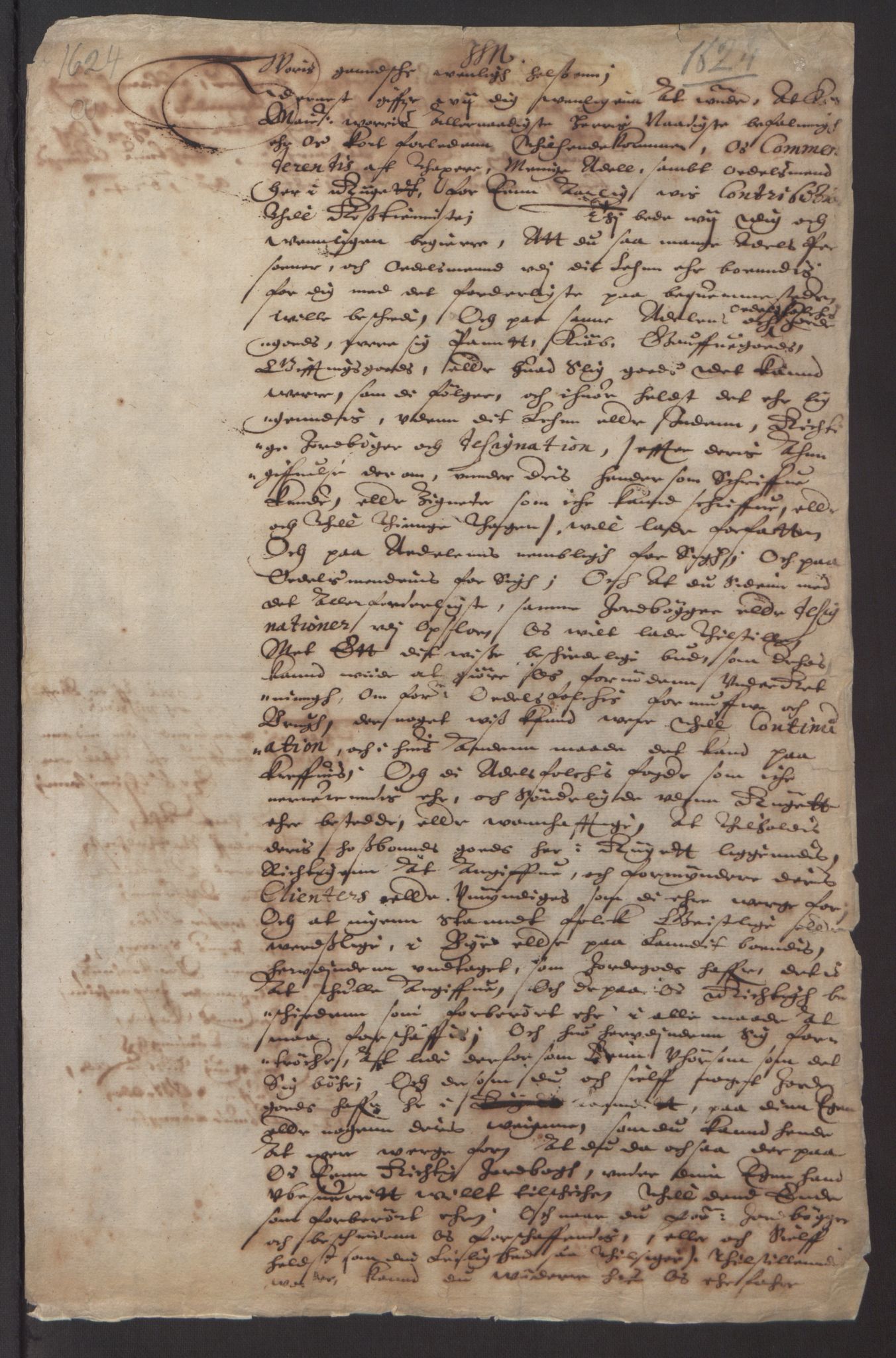Stattholderembetet 1572-1771, AV/RA-EA-2870/Ek/L0013/0004: Jordebøker til utlikning av rosstjeneste 1624-1626: / Dokumenter om utligningen av rosstjeneste på adels- og odelsgods, 1624-1627, p. 6