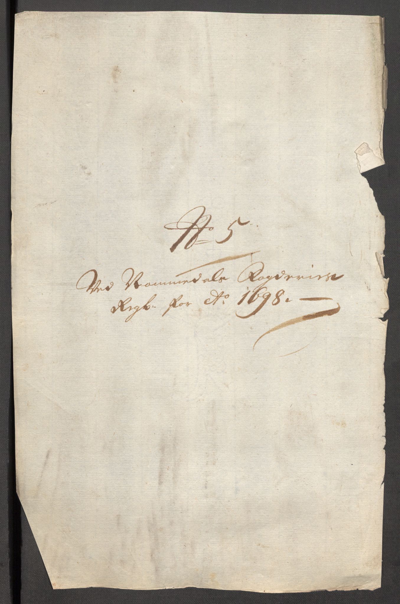 Rentekammeret inntil 1814, Reviderte regnskaper, Fogderegnskap, RA/EA-4092/R64/L4425: Fogderegnskap Namdal, 1696-1698, p. 456