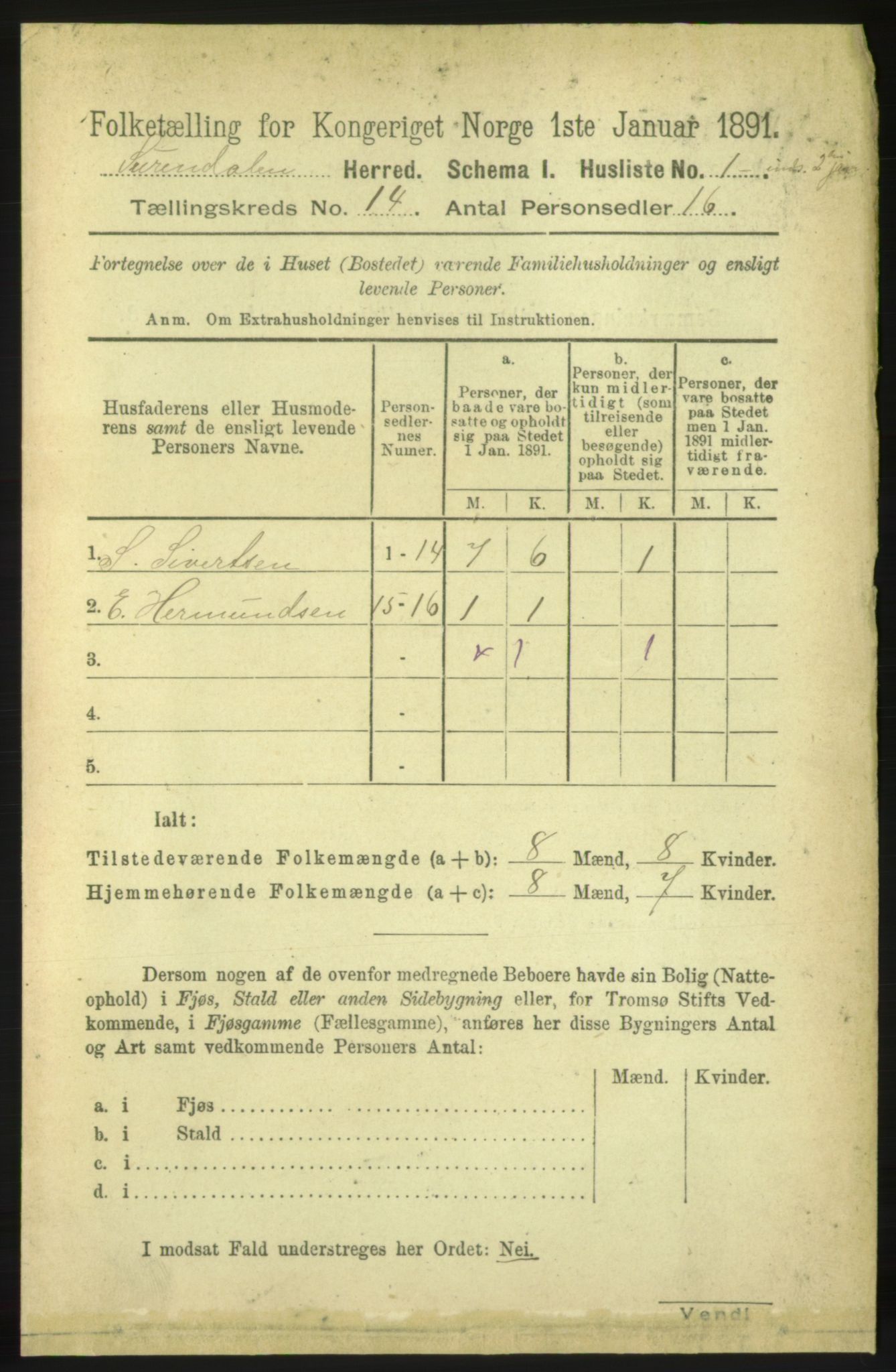 RA, 1891 census for 1566 Surnadal, 1891, p. 3482