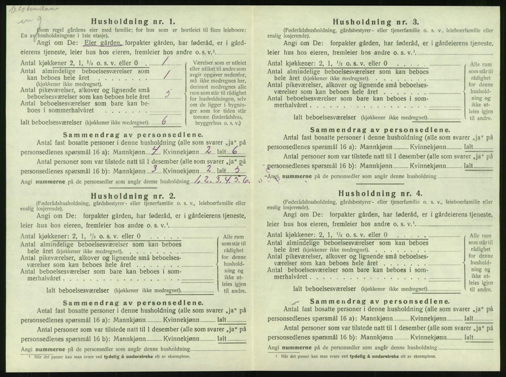 SAT, 1920 census for Brønnøy, 1920, p. 1069