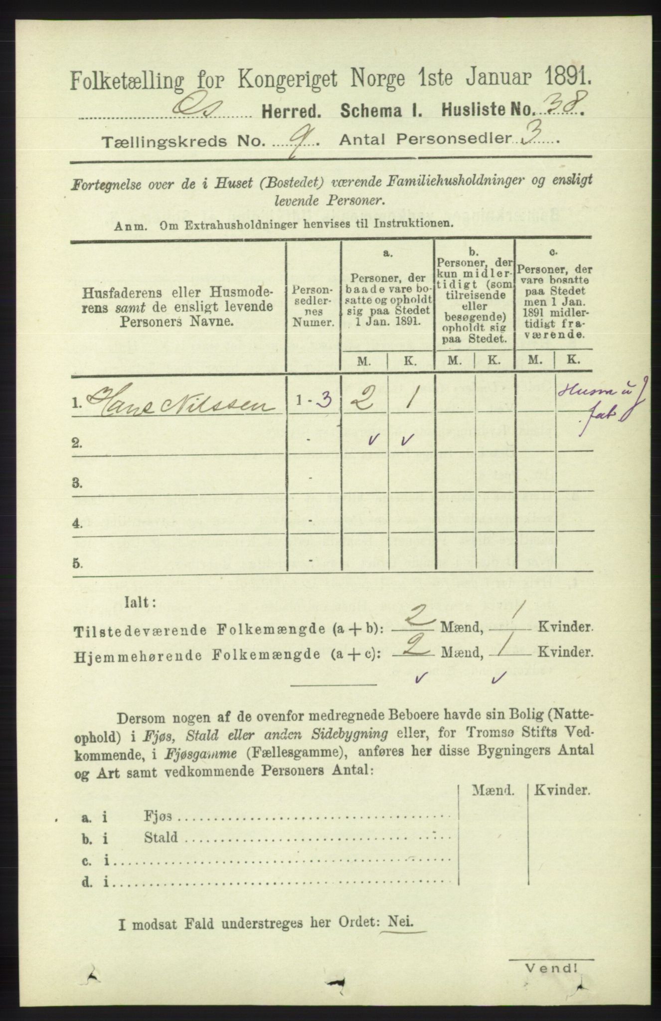 RA, 1891 census for 1243 Os, 1891, p. 1942