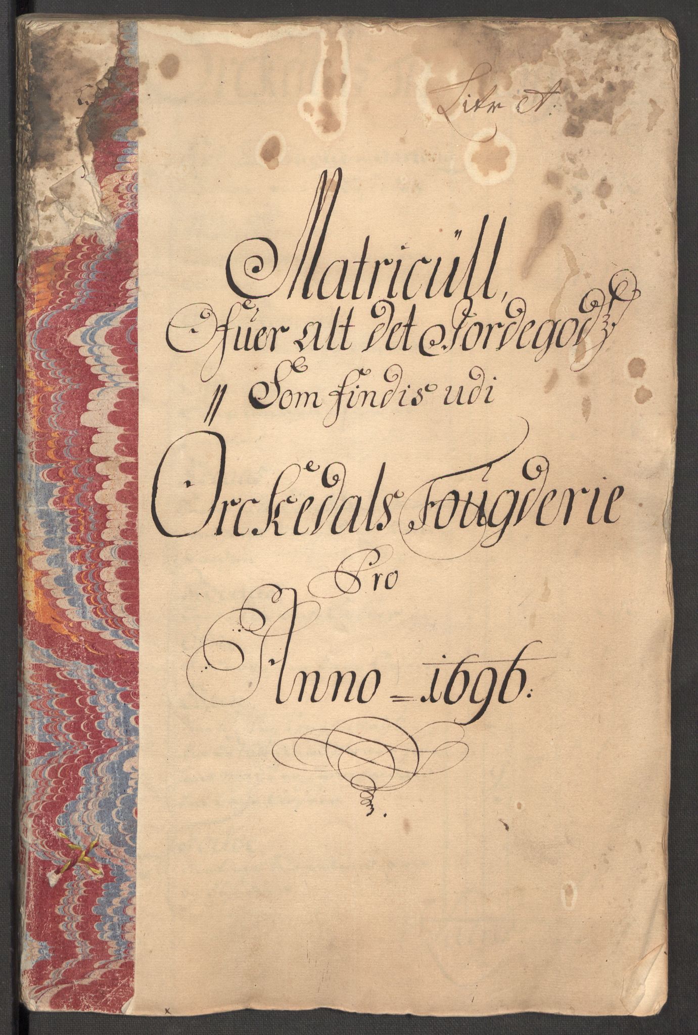 Rentekammeret inntil 1814, Reviderte regnskaper, Fogderegnskap, RA/EA-4092/R60/L3946: Fogderegnskap Orkdal og Gauldal, 1696, p. 33