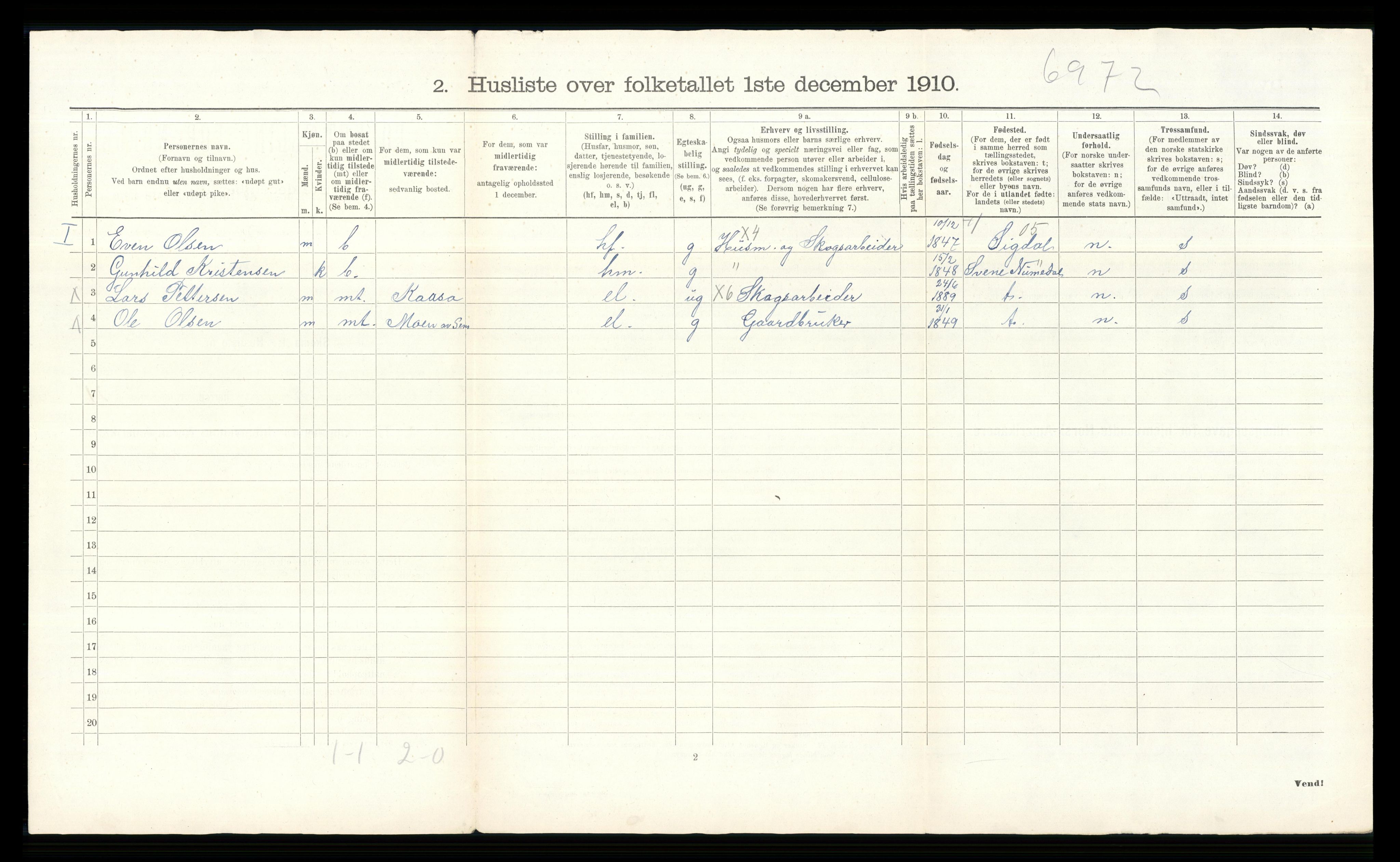 RA, 1910 census for Øvre Eiker, 1910, p. 3034