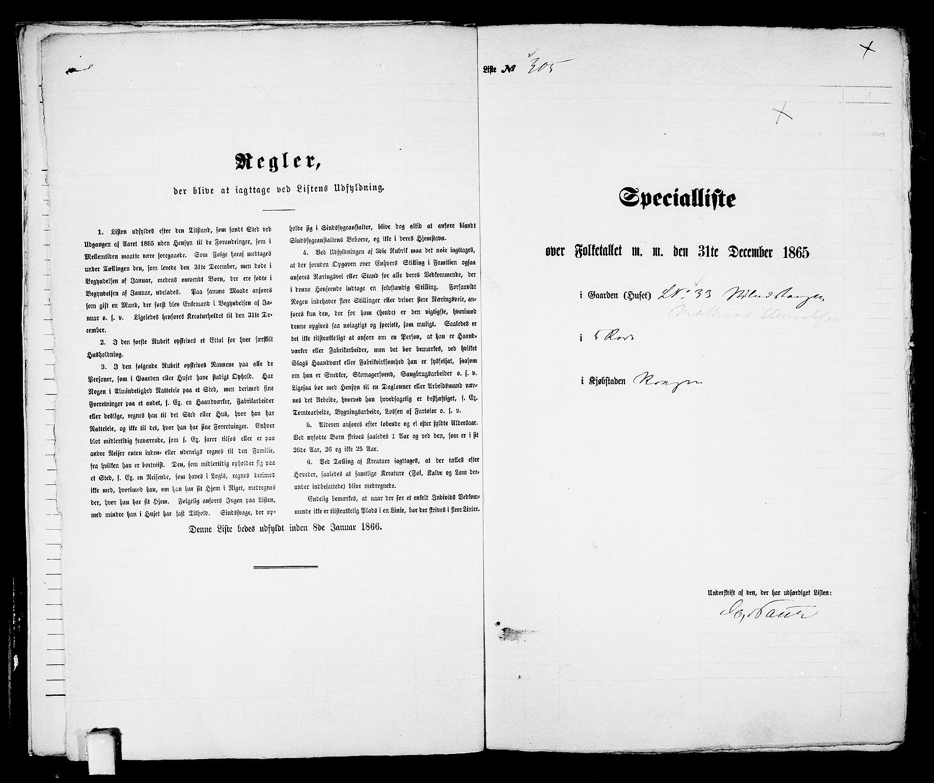 RA, 1865 census for Kragerø/Kragerø, 1865, p. 624