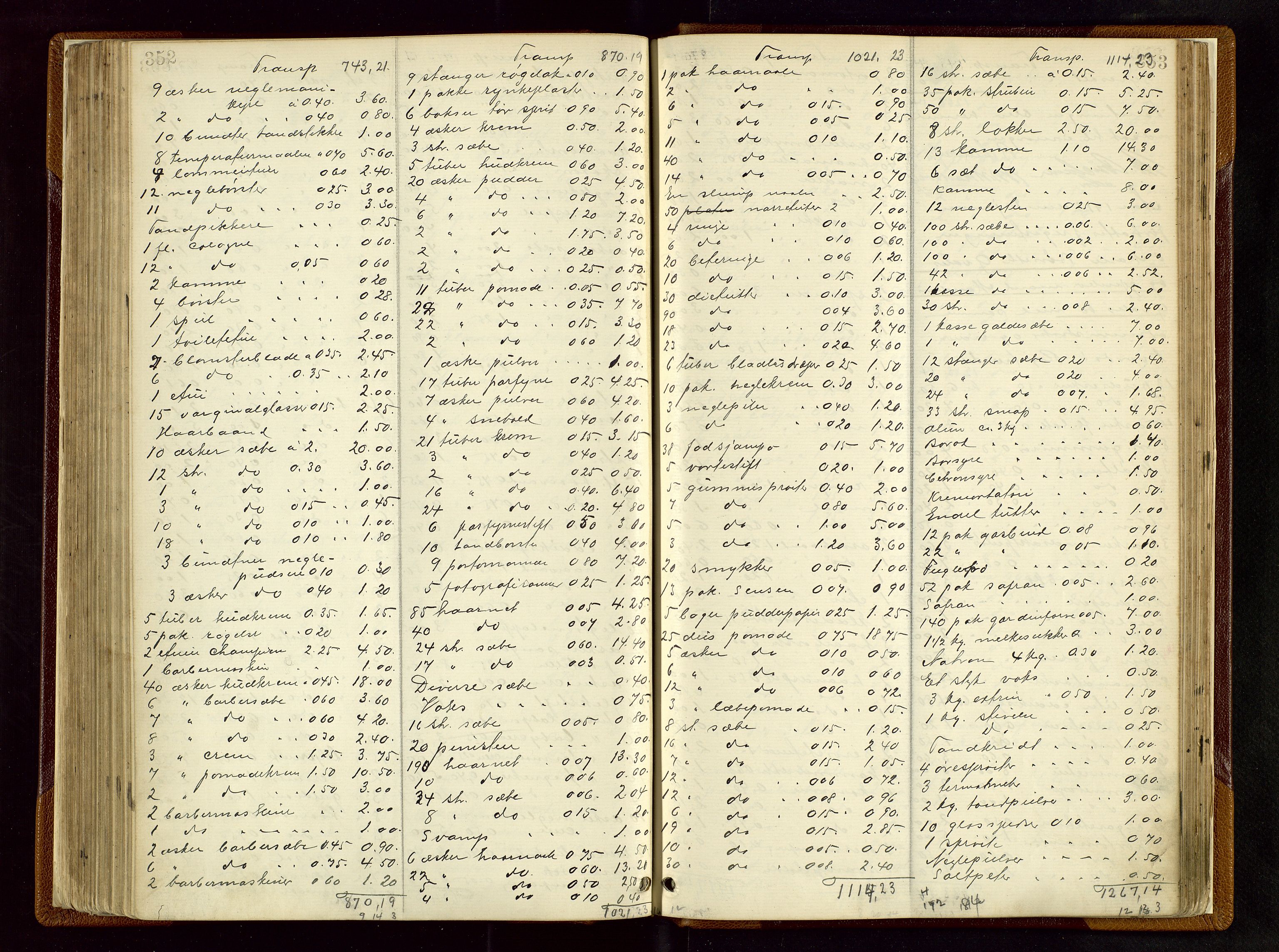 Haugesund tingrett, AV/SAST-A-101415/01/IV/IVB/L0003: Skifteregistreringsprotokoll, med register, 1898-1914, p. 352-353