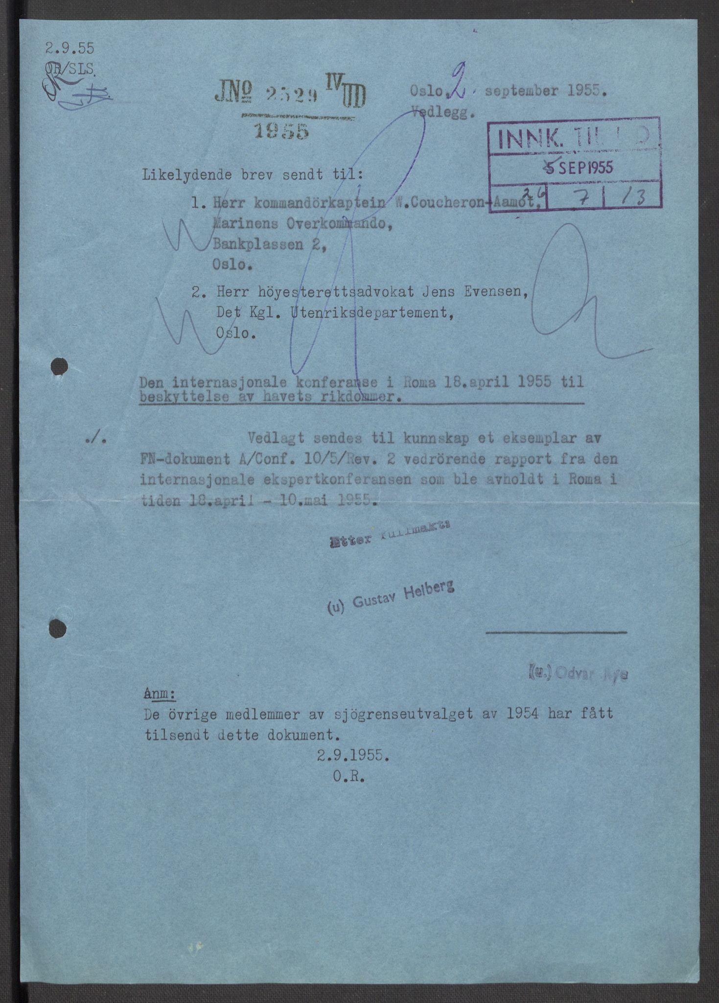 Utenriksdepartementet, RA/S-2259, 1954-1958, p. 544