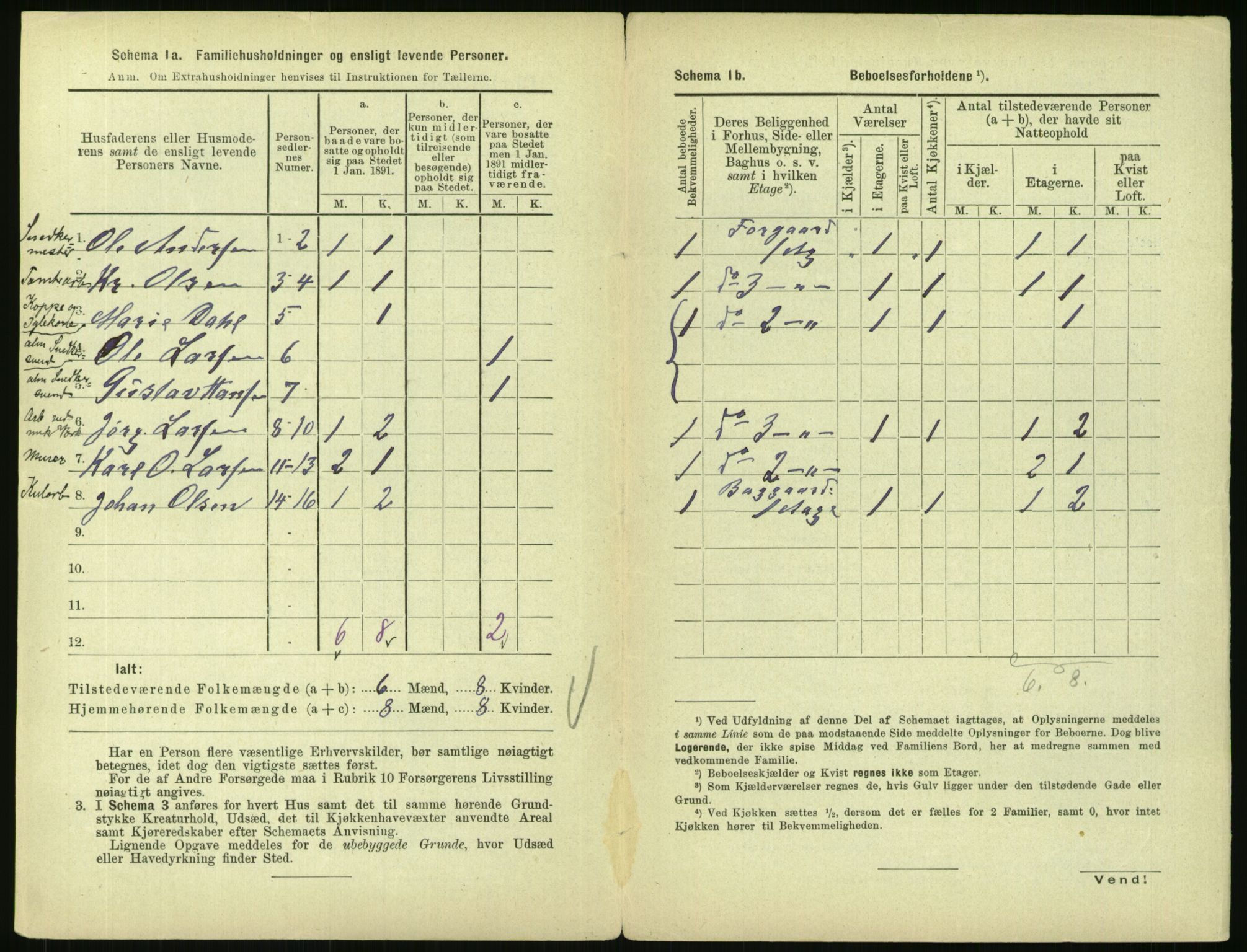 RA, 1891 census for 0301 Kristiania, 1891, p. 95268