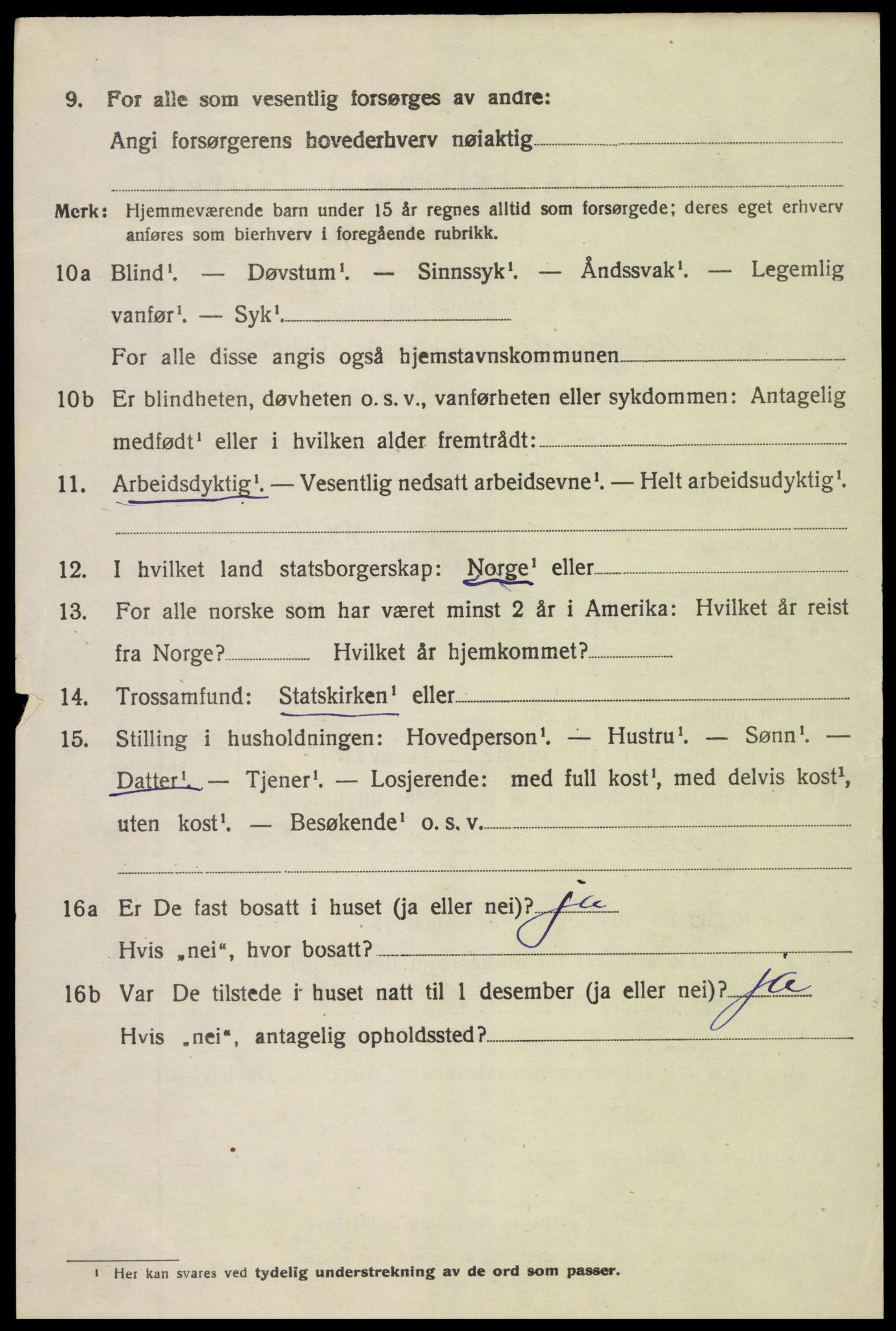 SAK, 1920 census for Vegårshei, 1920, p. 677