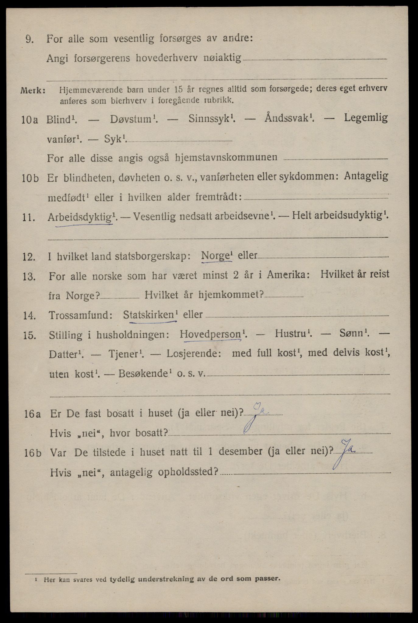 SAST, 1920 census for Stavanger, 1920, p. 103121