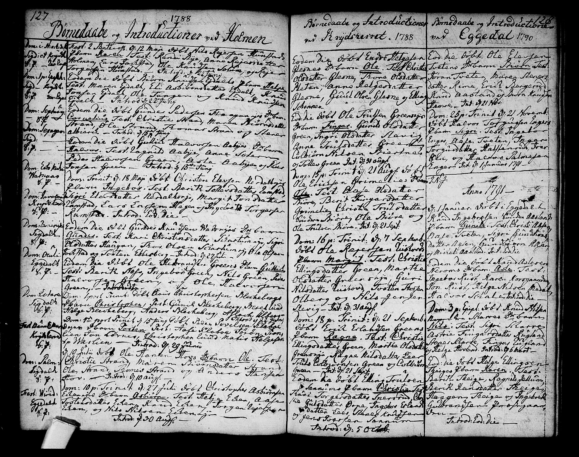 Sigdal kirkebøker, AV/SAKO-A-245/F/Fa/L0002: Parish register (official) no. I 2, 1778-1792, p. 127-128