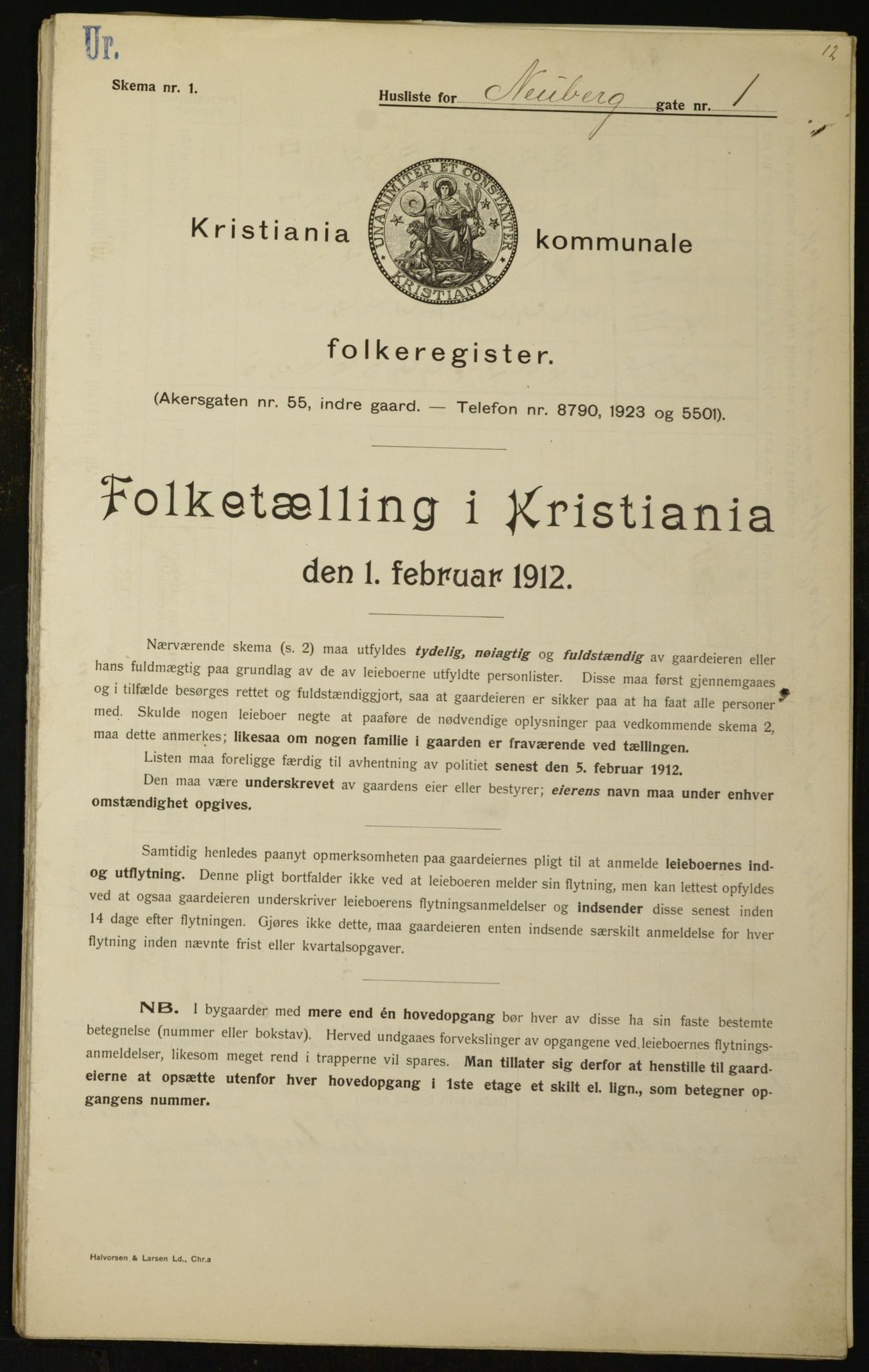 OBA, Municipal Census 1912 for Kristiania, 1912, p. 70229