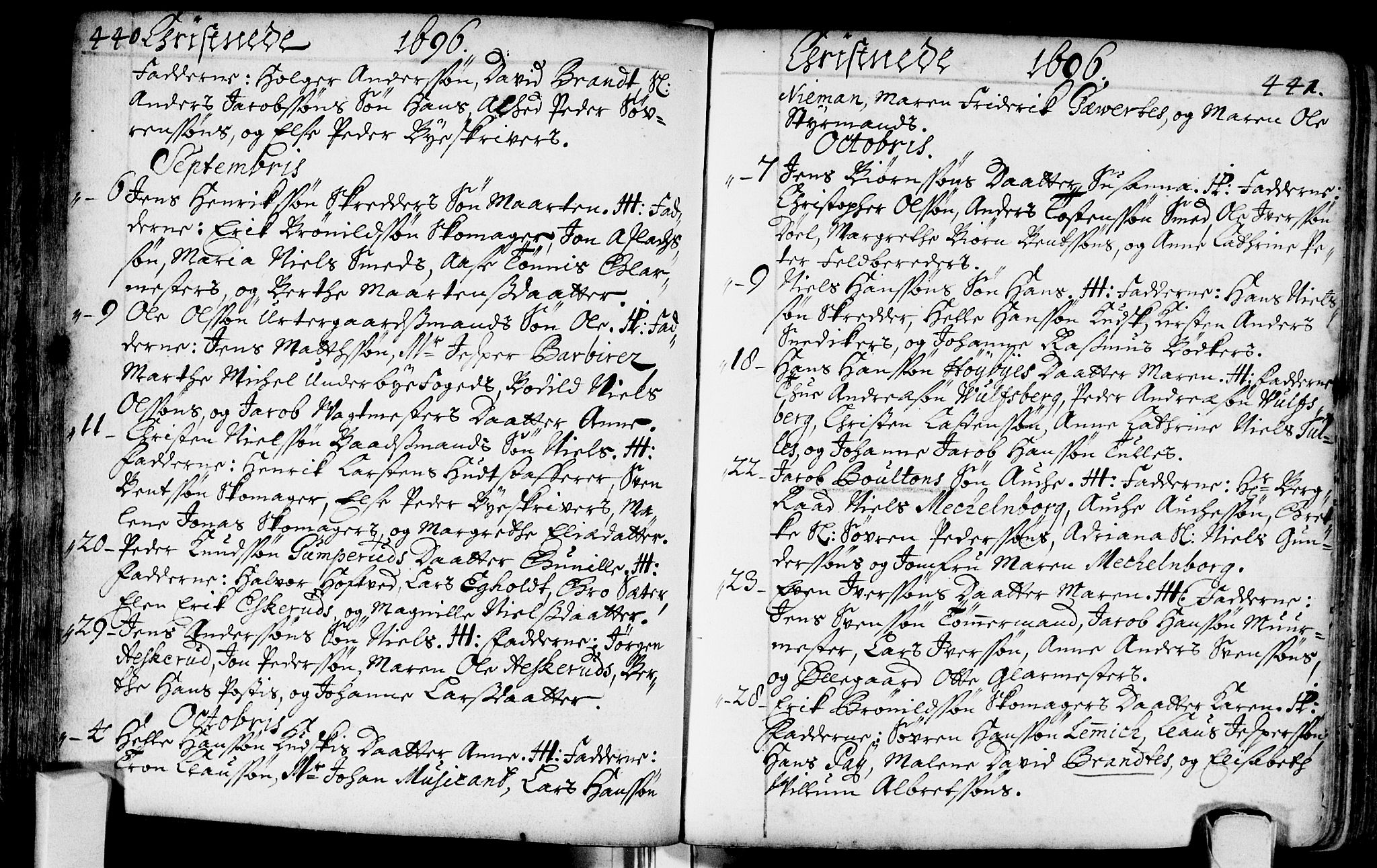 Bragernes kirkebøker, AV/SAKO-A-6/F/Fa/L0002: Parish register (official) no. I 2, 1680-1705, p. 440-441