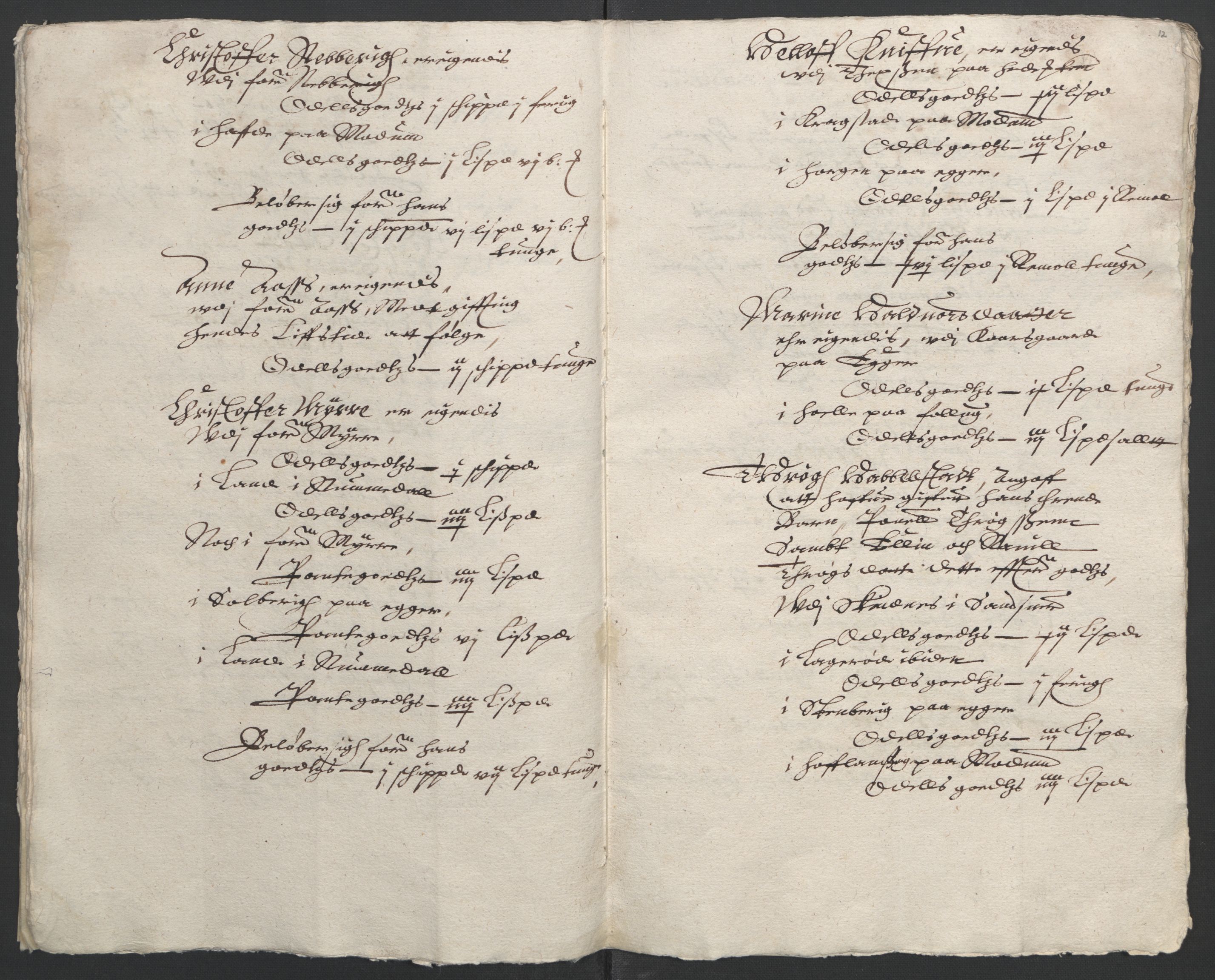 Stattholderembetet 1572-1771, AV/RA-EA-2870/Ek/L0009/0001: Jordebøker til utlikning av rosstjeneste 1624-1626: / Odelsjordebøker for noen vikværske len, 1624-1626, p. 111