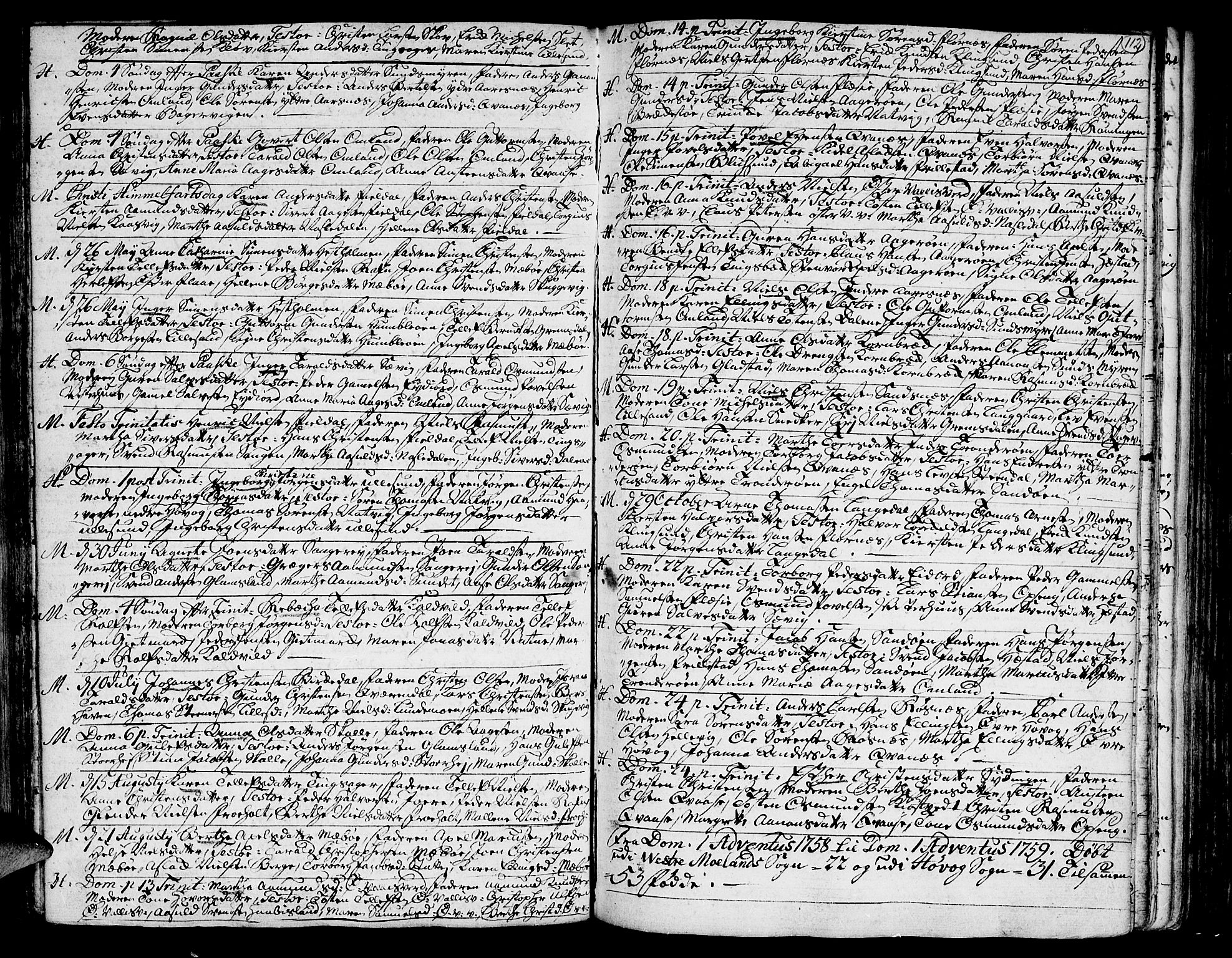 Vestre Moland sokneprestkontor, AV/SAK-1111-0046/F/Fa/Fab/L0001: Parish register (official) no. A 1, 1687-1760, p. 112