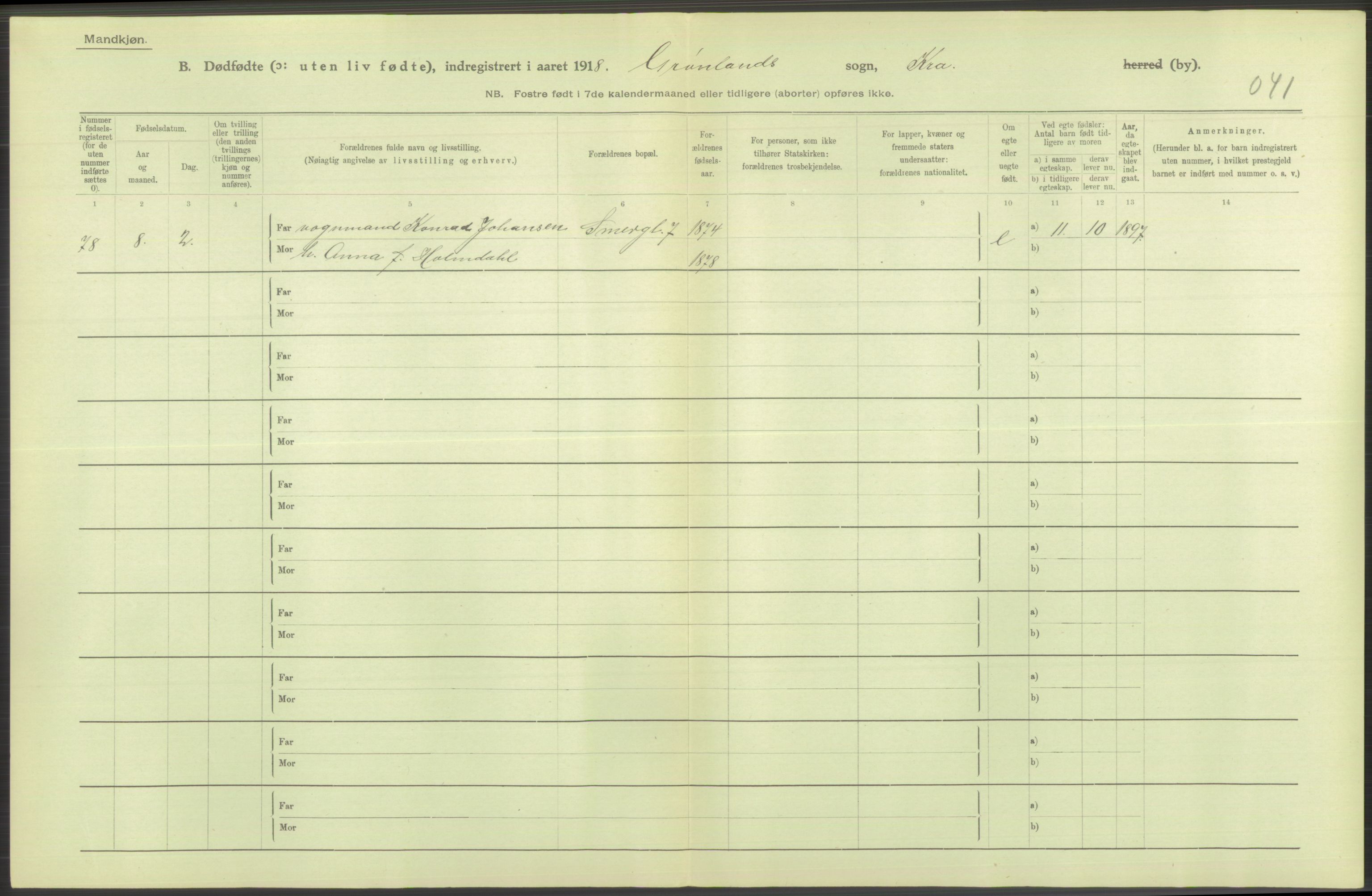 Statistisk sentralbyrå, Sosiodemografiske emner, Befolkning, AV/RA-S-2228/D/Df/Dfb/Dfbh/L0011: Kristiania: Døde, dødfødte, 1918, p. 612