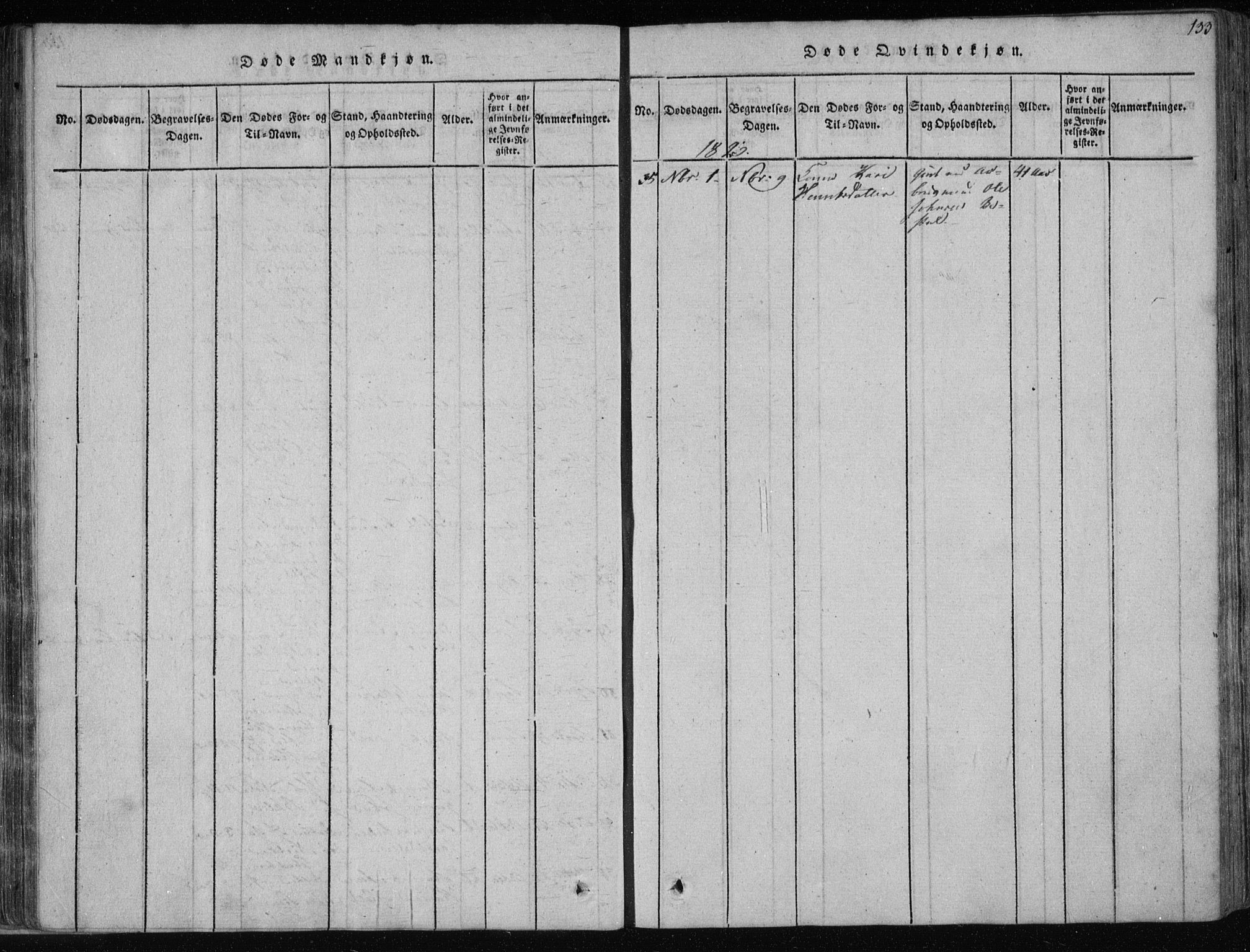 Gjerpen kirkebøker, SAKO/A-265/F/Fa/L0004: Parish register (official) no. I 4, 1814-1823, p. 133