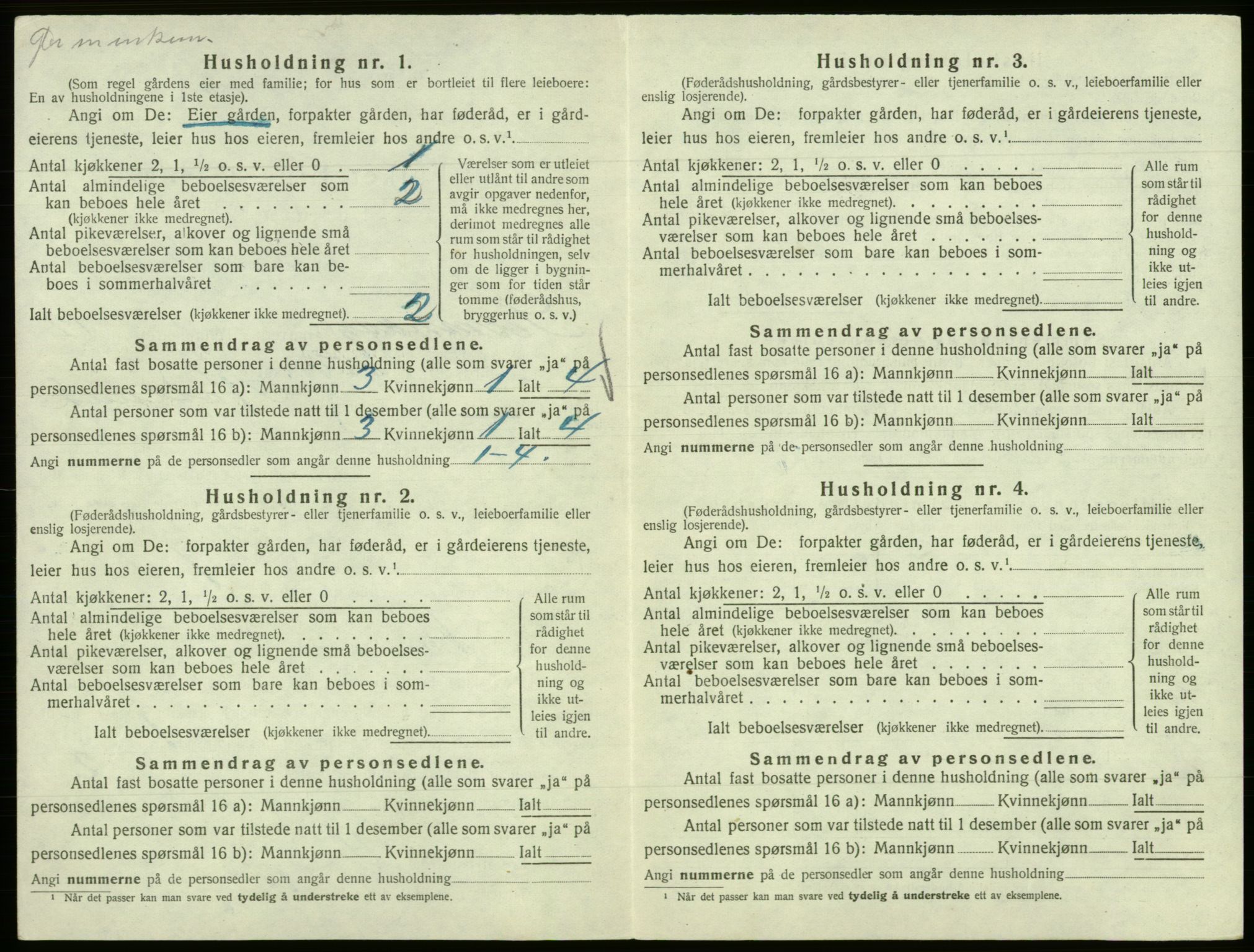 SAB, 1920 census for Samnanger, 1920, p. 668