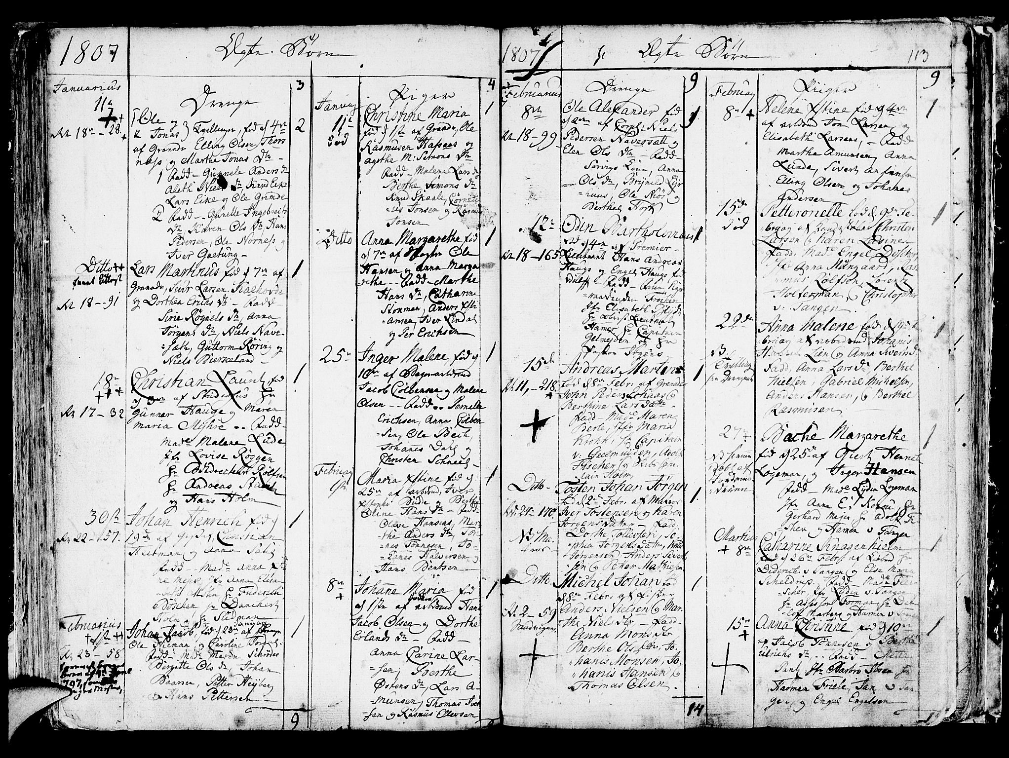 Korskirken sokneprestembete, SAB/A-76101/H/Haa/L0006: Parish register (official) no. A 6, 1790-1820, p. 113