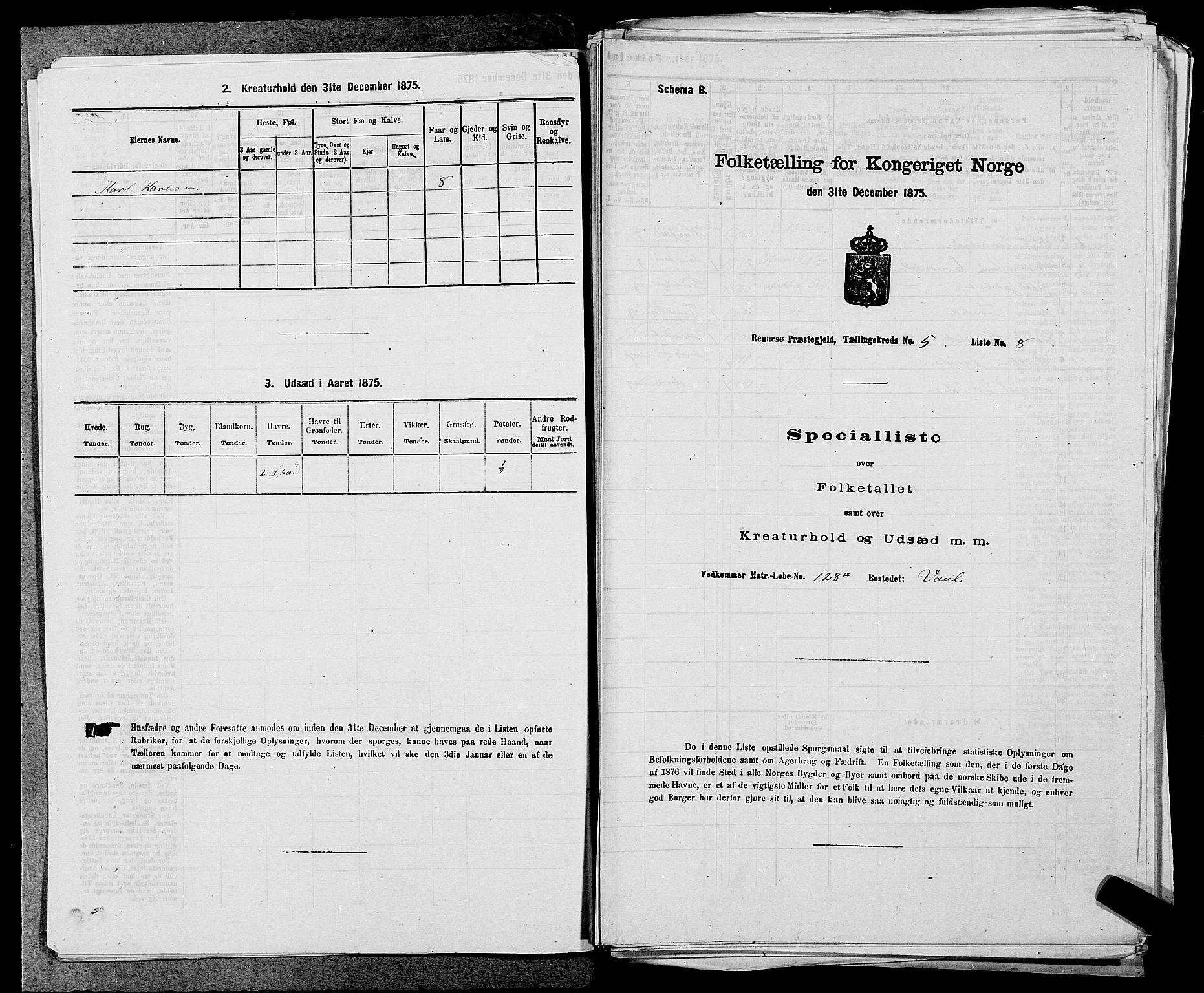 SAST, 1875 census for 1142P Rennesøy, 1875, p. 578