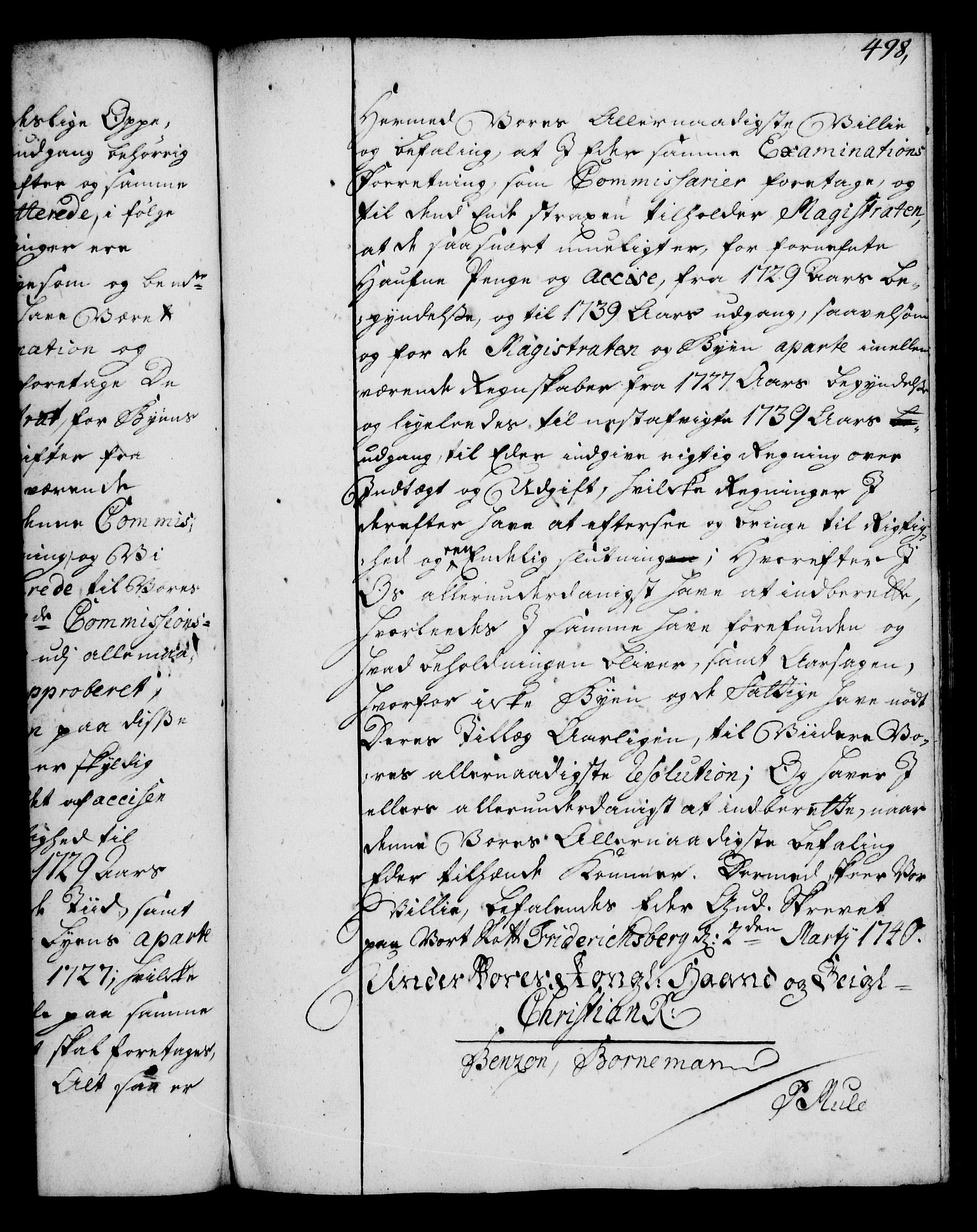 Rentekammeret, Kammerkanselliet, AV/RA-EA-3111/G/Gg/Gga/L0004: Norsk ekspedisjonsprotokoll med register (merket RK 53.4), 1734-1741, p. 498