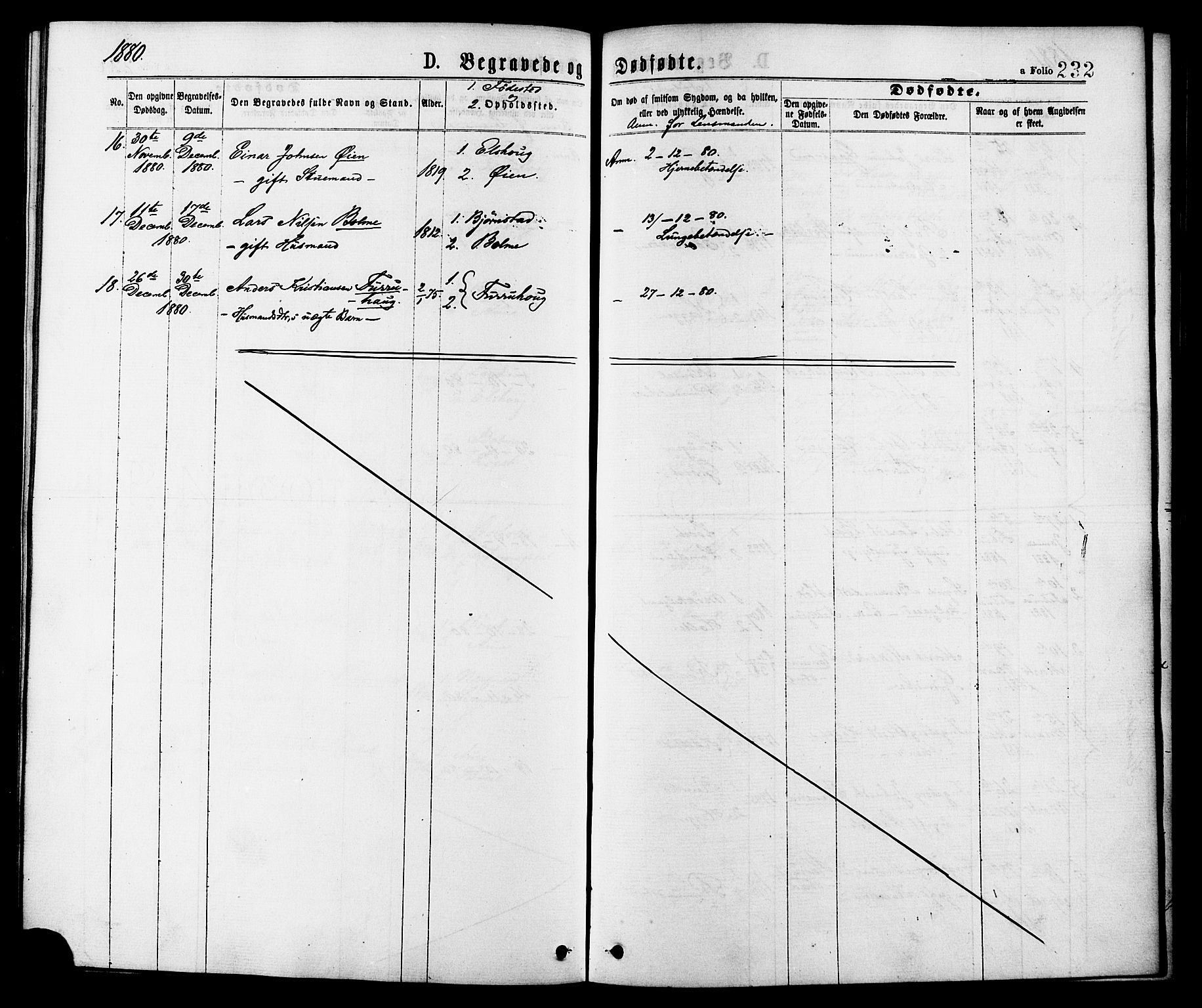 Ministerialprotokoller, klokkerbøker og fødselsregistre - Møre og Romsdal, AV/SAT-A-1454/598/L1068: Parish register (official) no. 598A02, 1872-1881, p. 232