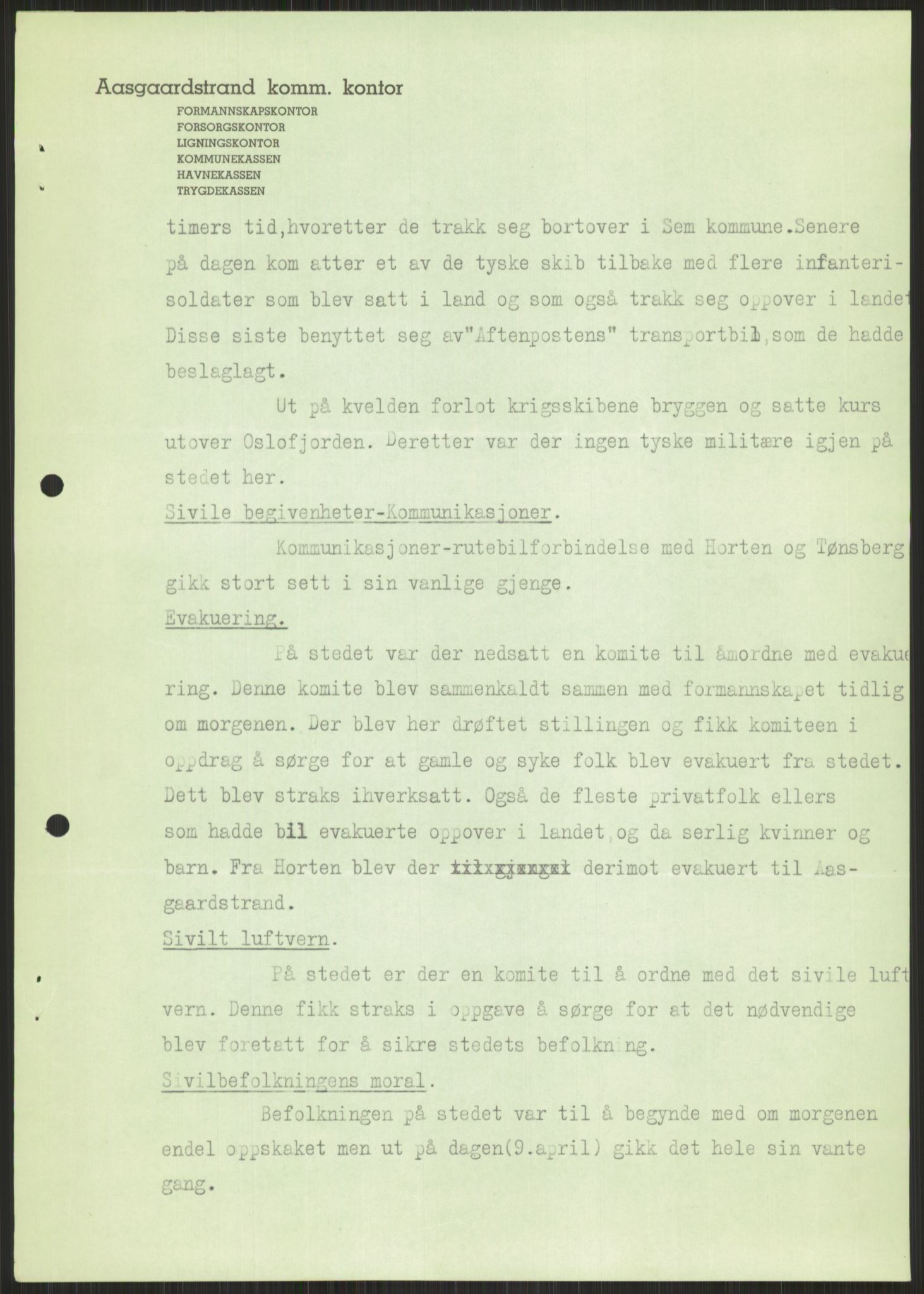 Forsvaret, Forsvarets krigshistoriske avdeling, AV/RA-RAFA-2017/Y/Ya/L0014: II-C-11-31 - Fylkesmenn.  Rapporter om krigsbegivenhetene 1940., 1940, p. 615